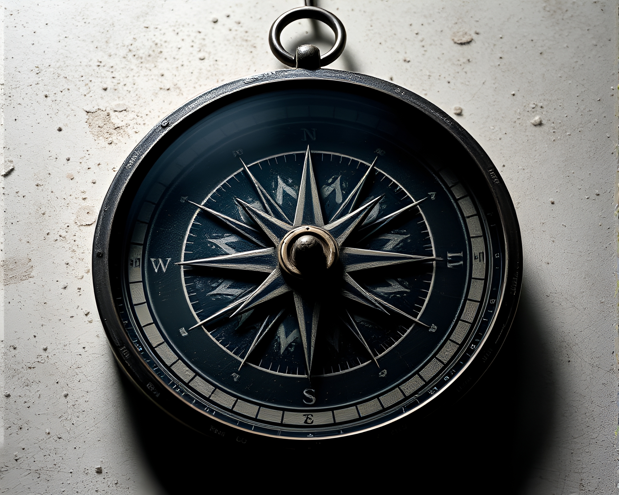 Divine Compass: Necromantic Studio Shot in Divisionism Style – free AI stock image