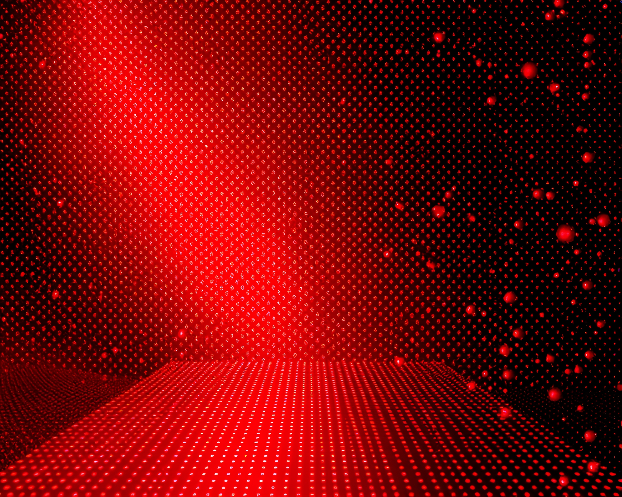 Brick Red Holographic Matrix Illusion – free AI stock image