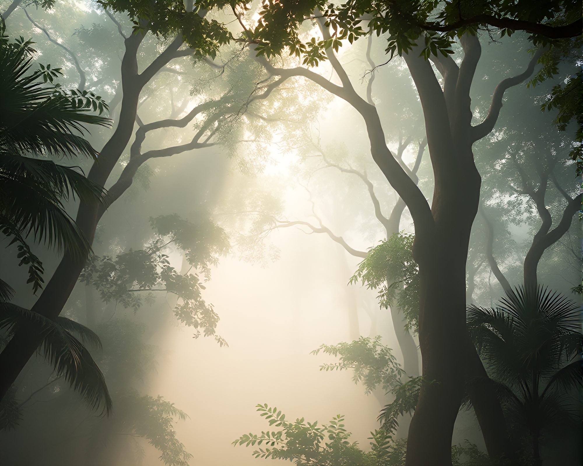 Astral Projection in Jungle Canopy Shade – free AI stock image