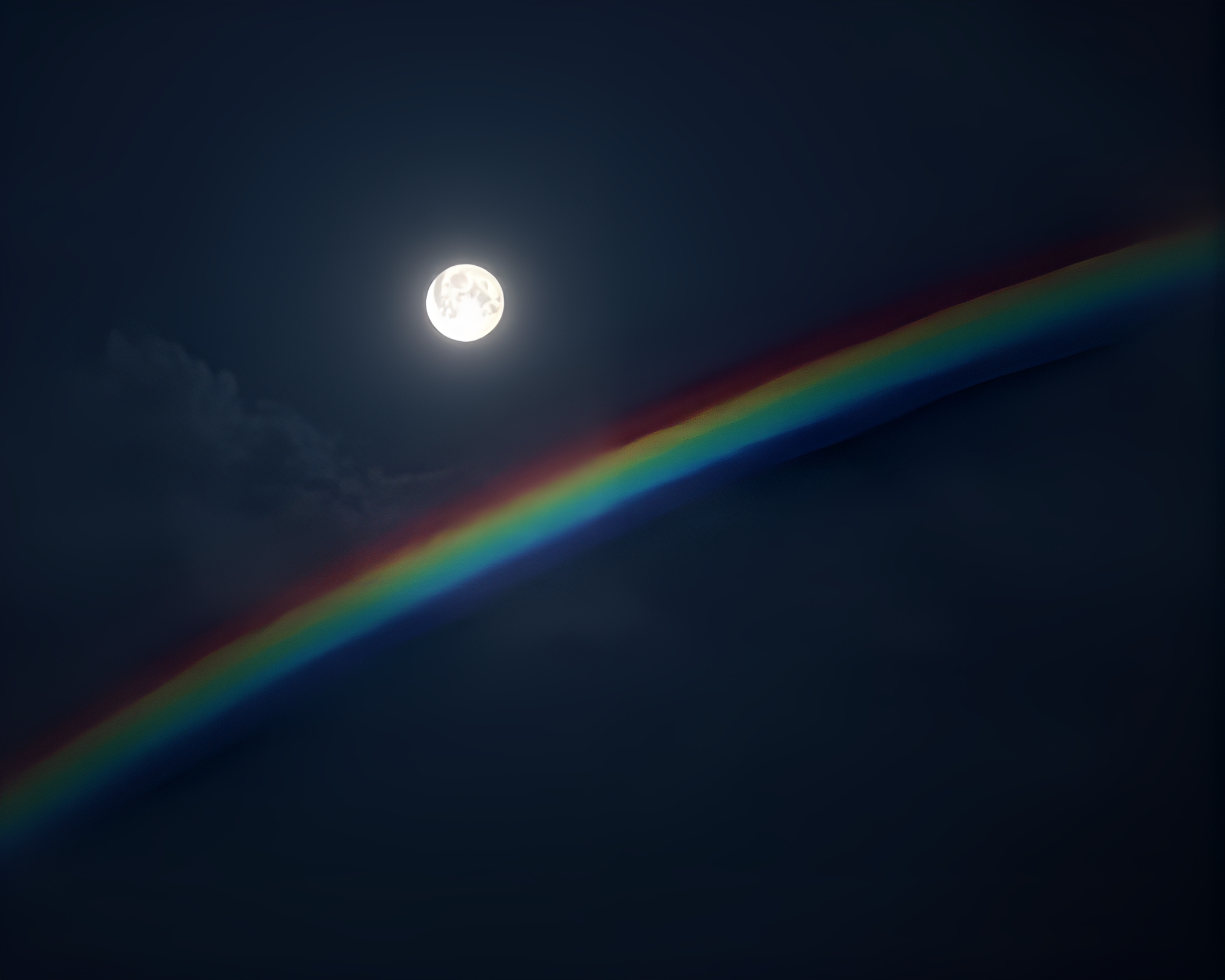 Moonlit Sword: Rainbow Refraction Fantasy – free AI stock image