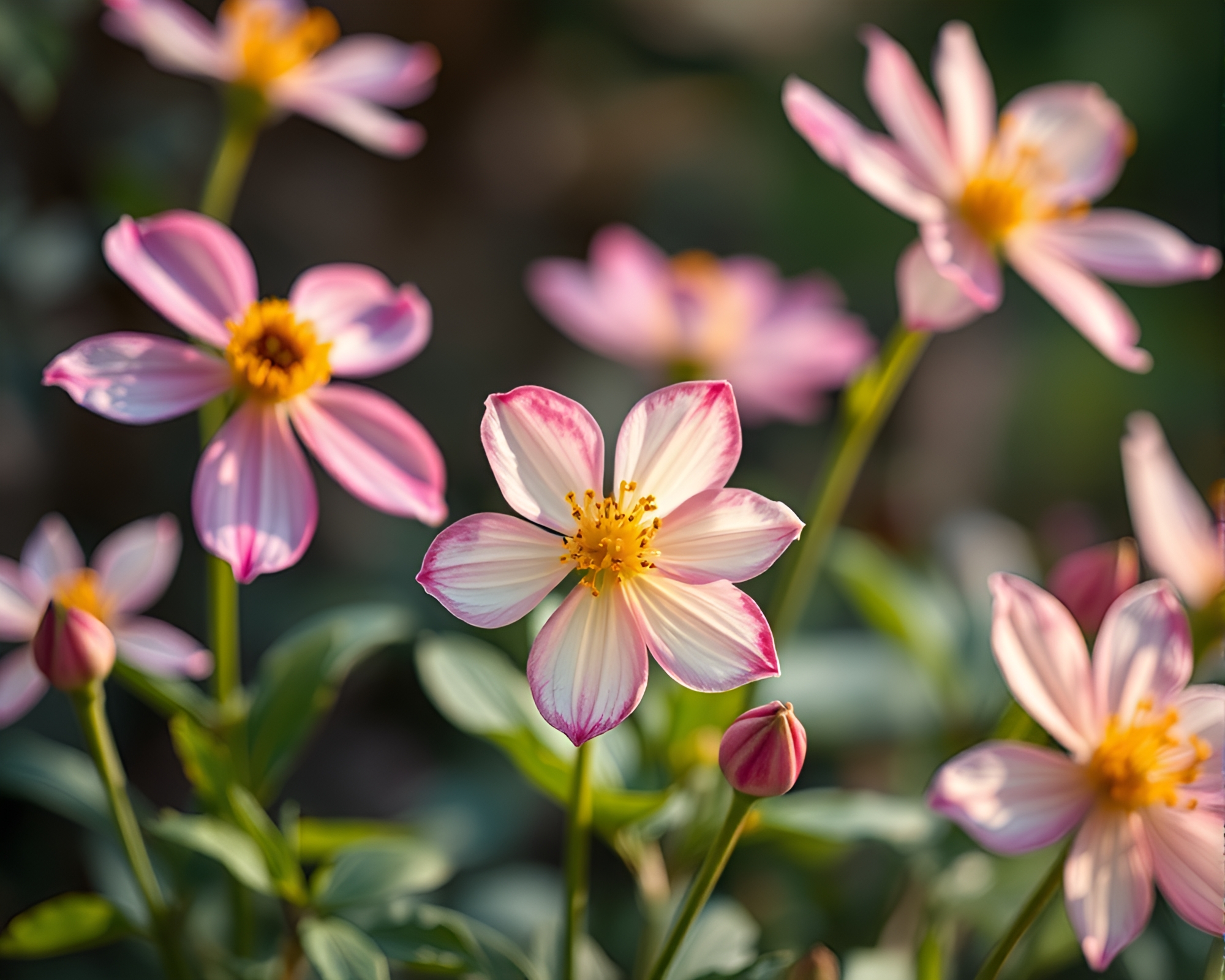 Scorpion Watercolor Blooms in Lens Vignette – free AI stock image