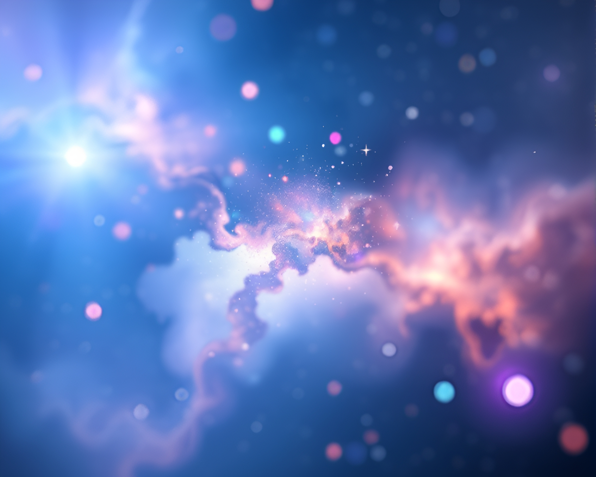 Holographic Pixel Art Nebula with Selective Focus – free AI stock image
