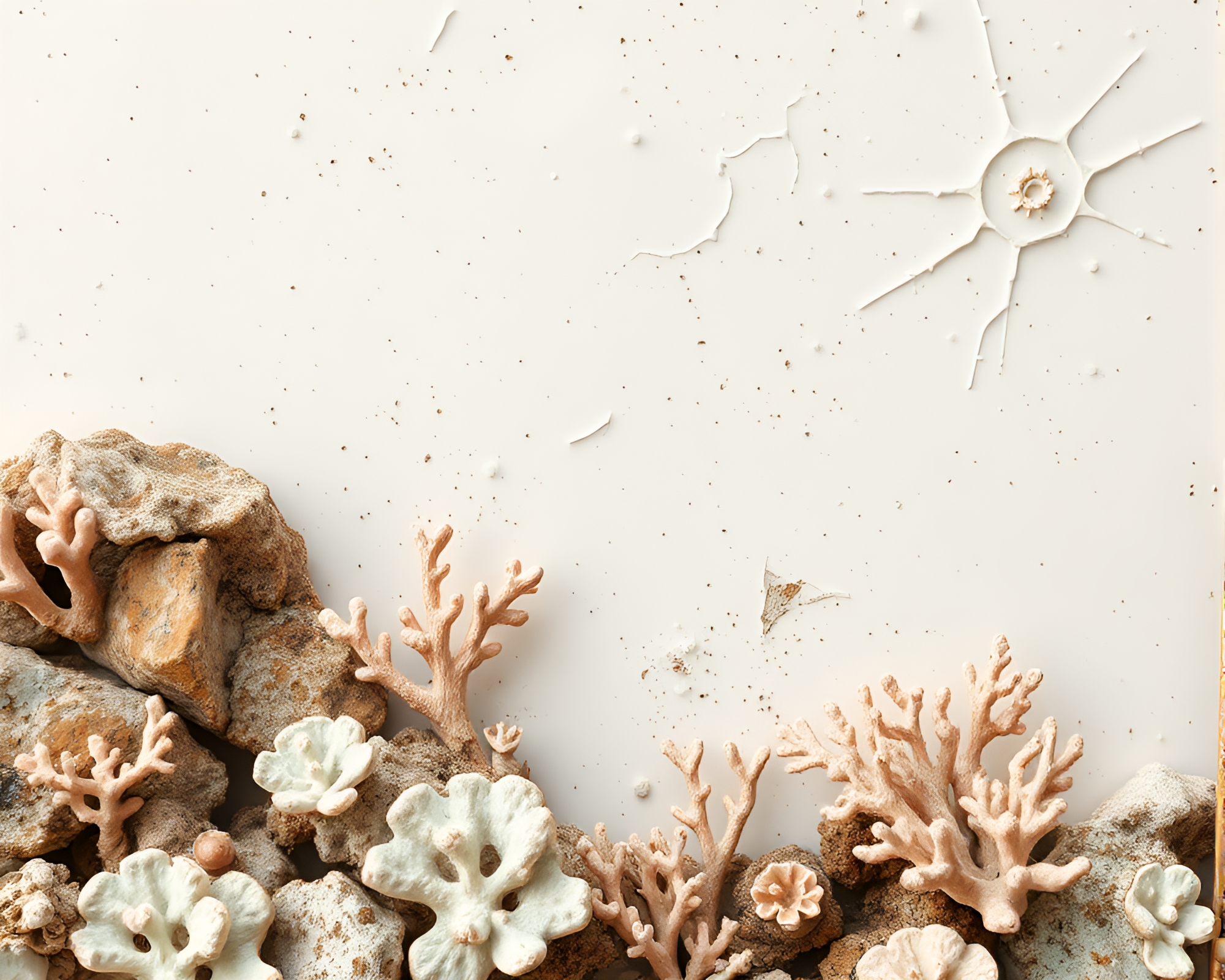 Copper Verdigris Coral Reef in 90s Grunge Style – free AI stock image