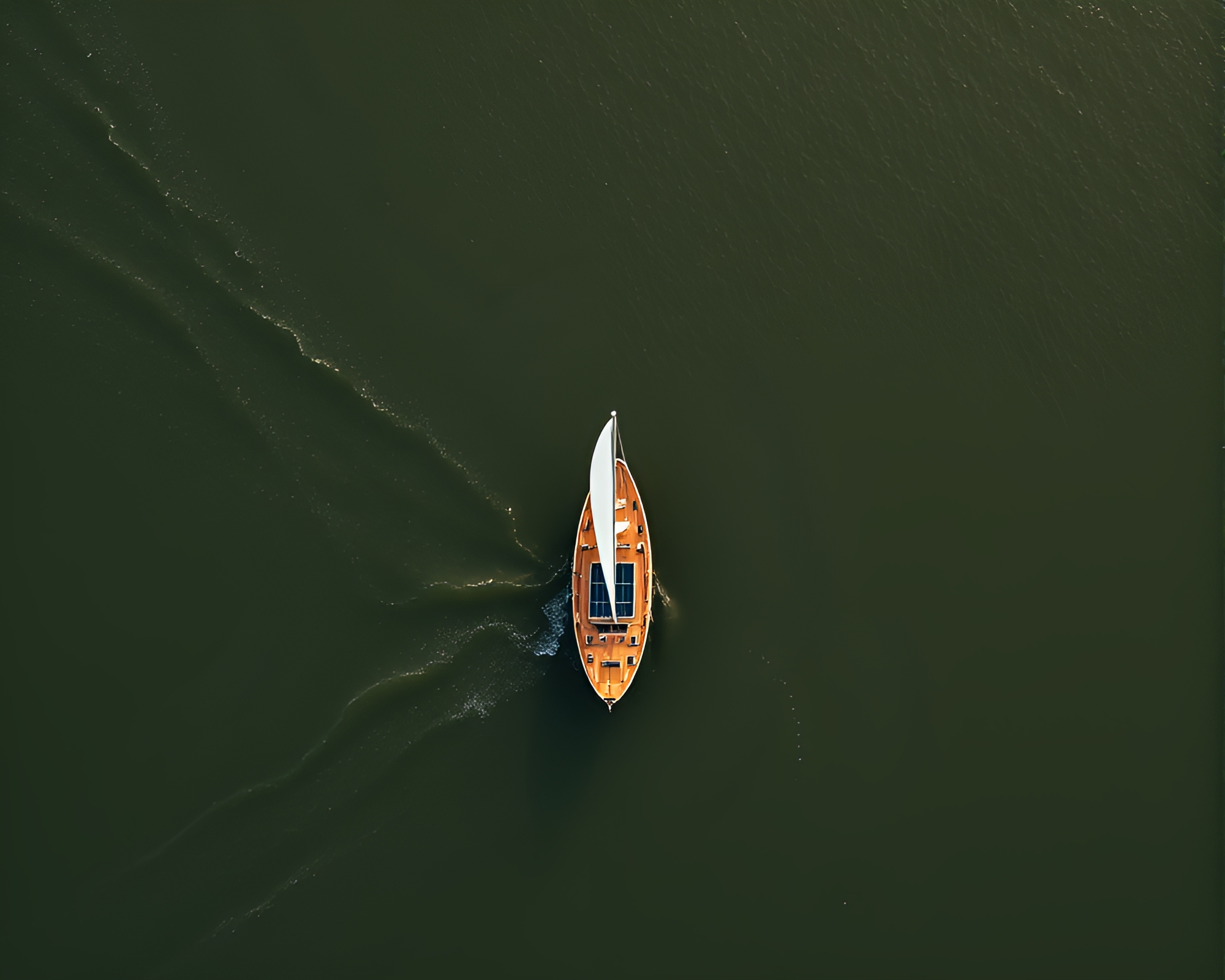 Solar Sailboat in Geometric Abstraction – free AI stock image