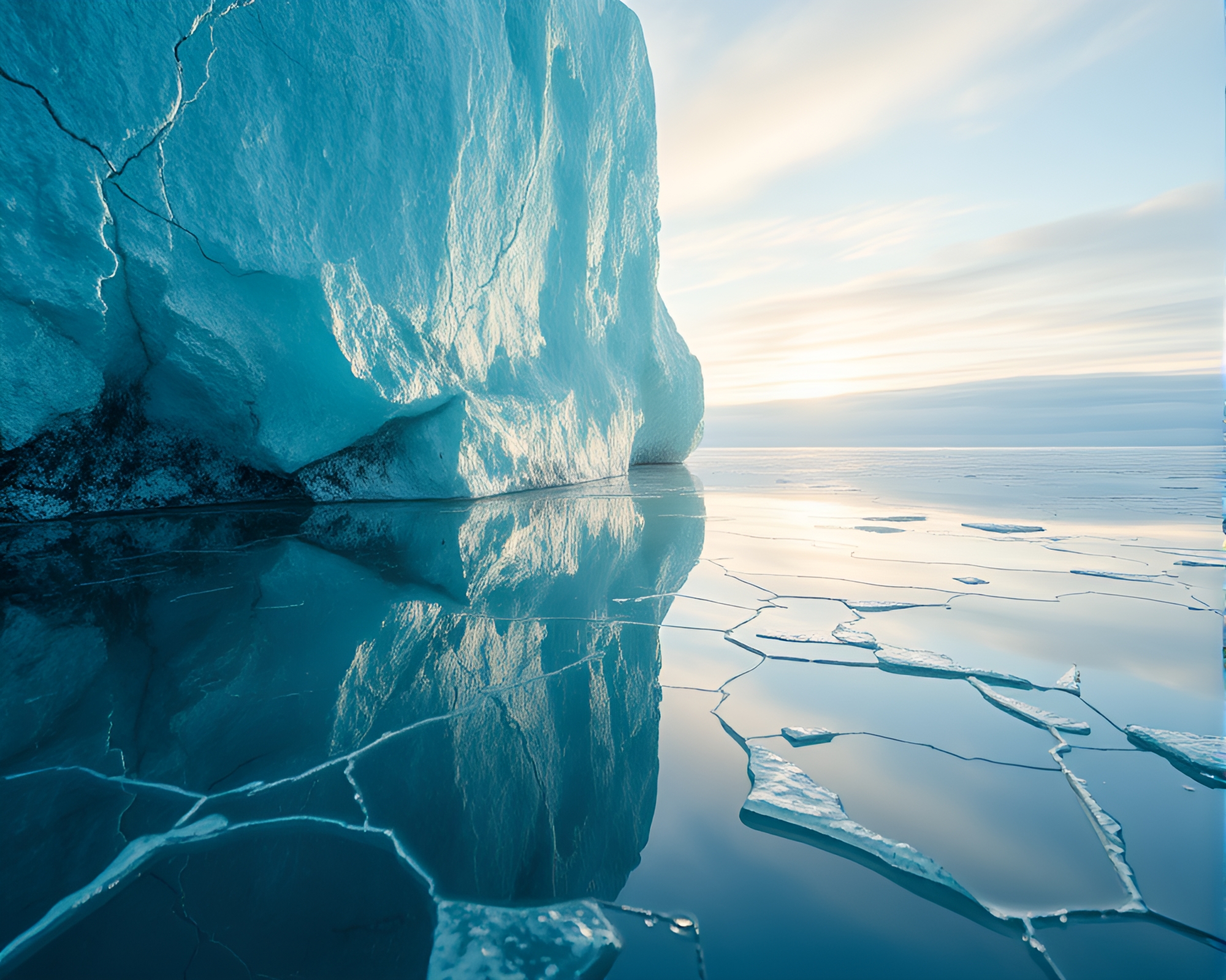 Frozen Quantum Computer: Turquoise Reflections – free AI stock image