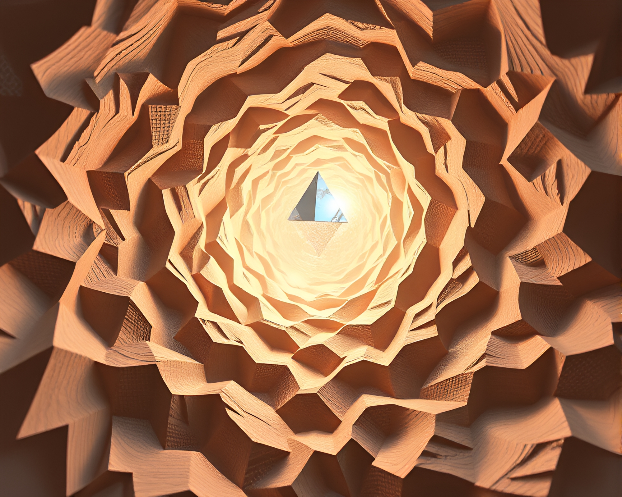Time Vortex Prism Refraction in High-Poly 3D Render – free AI stock image