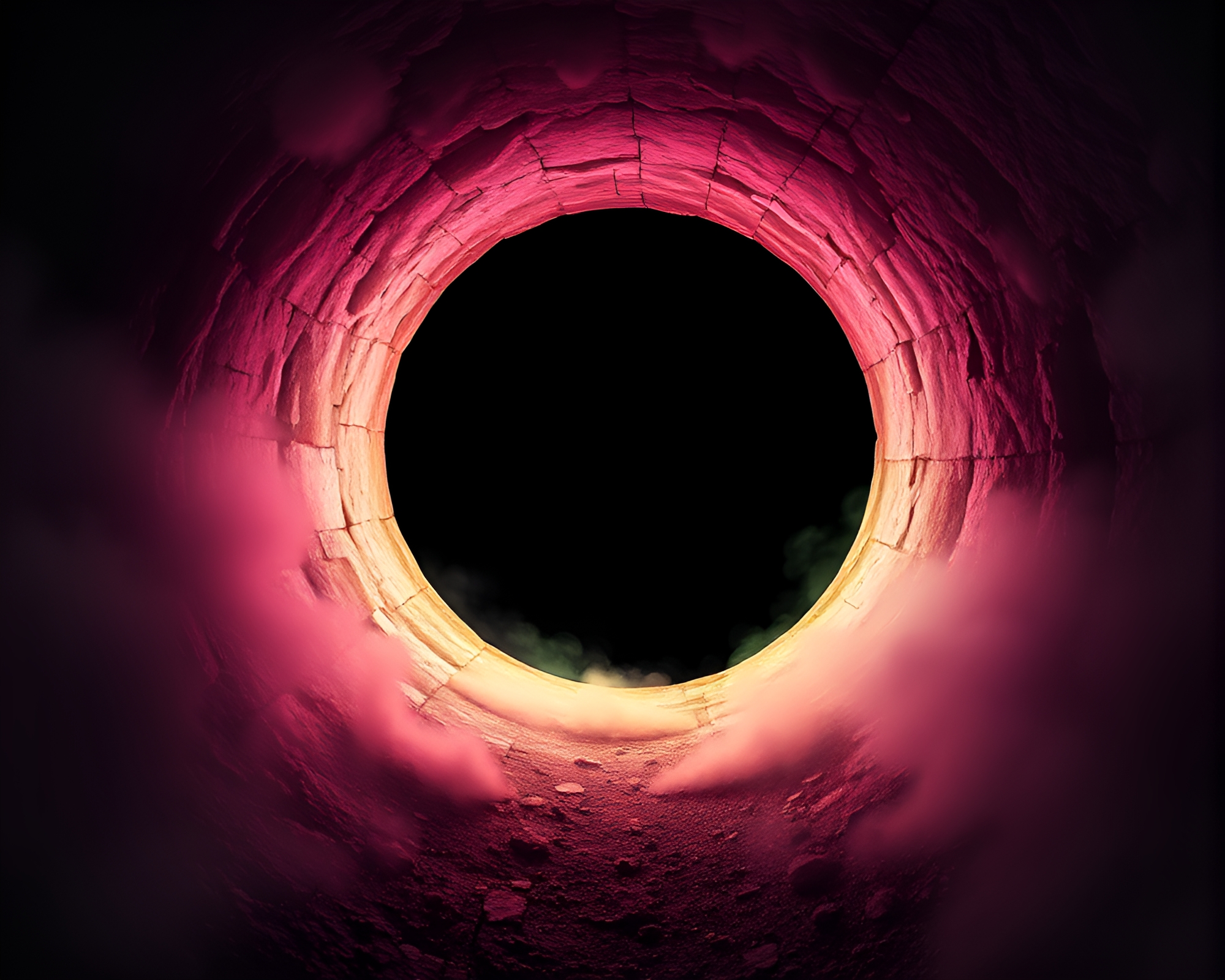 Vibrant Wormhole Generator at Misty Dawn – free AI stock image