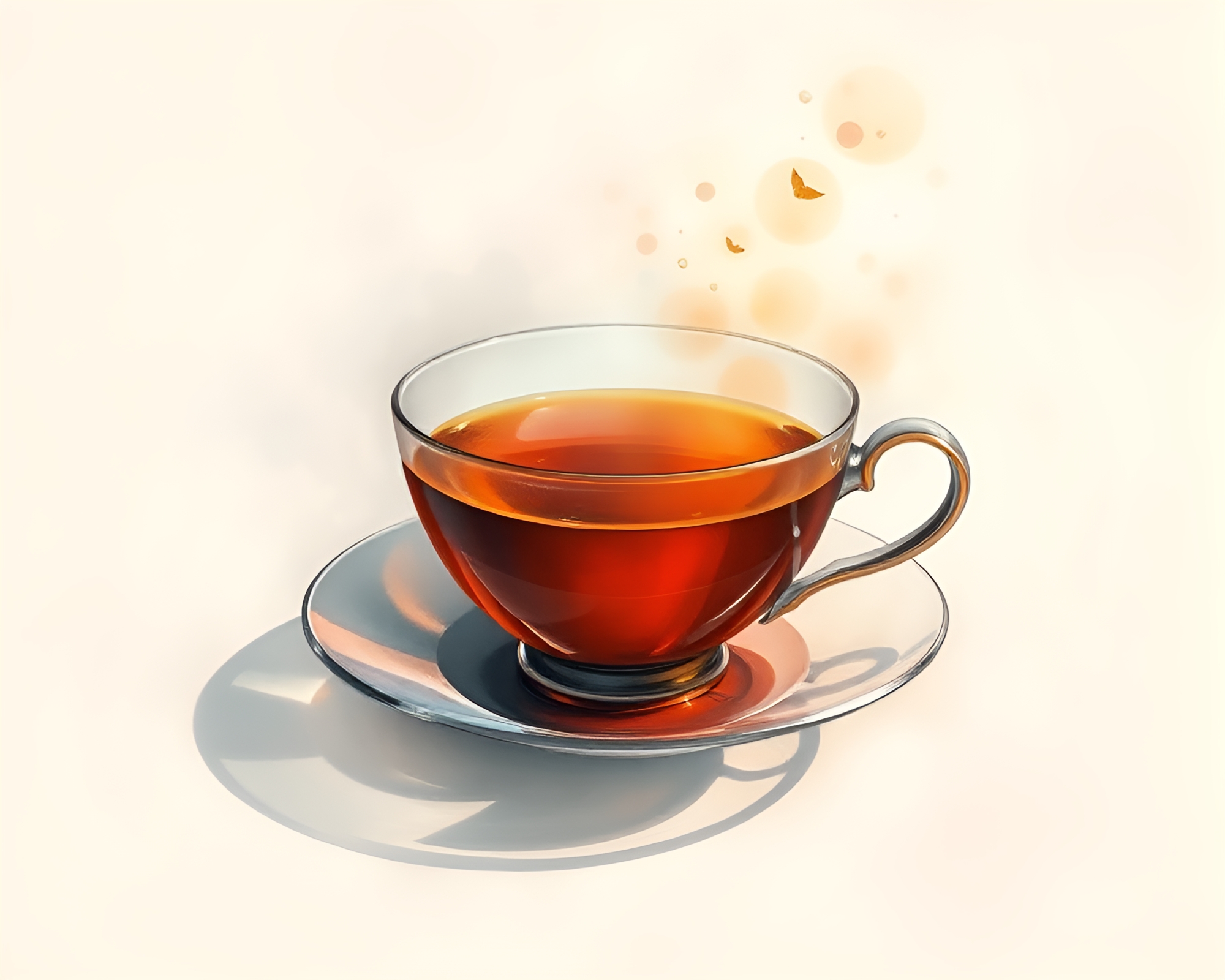 Surreal Floating Tea Cup in Fractal Pastel World – free AI stock image