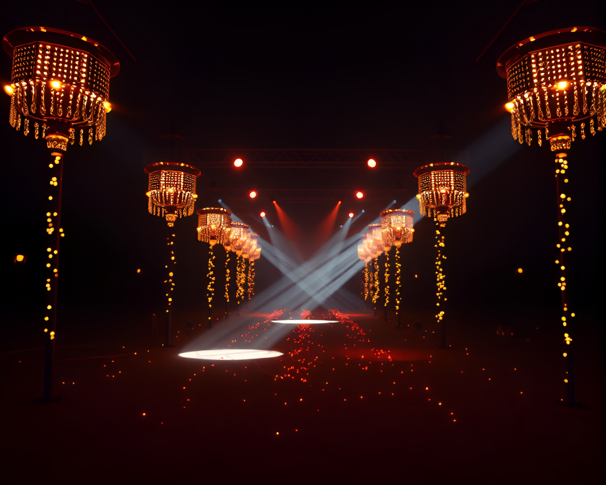Acrylic Desert Mirage Concert Stage – free AI stock image