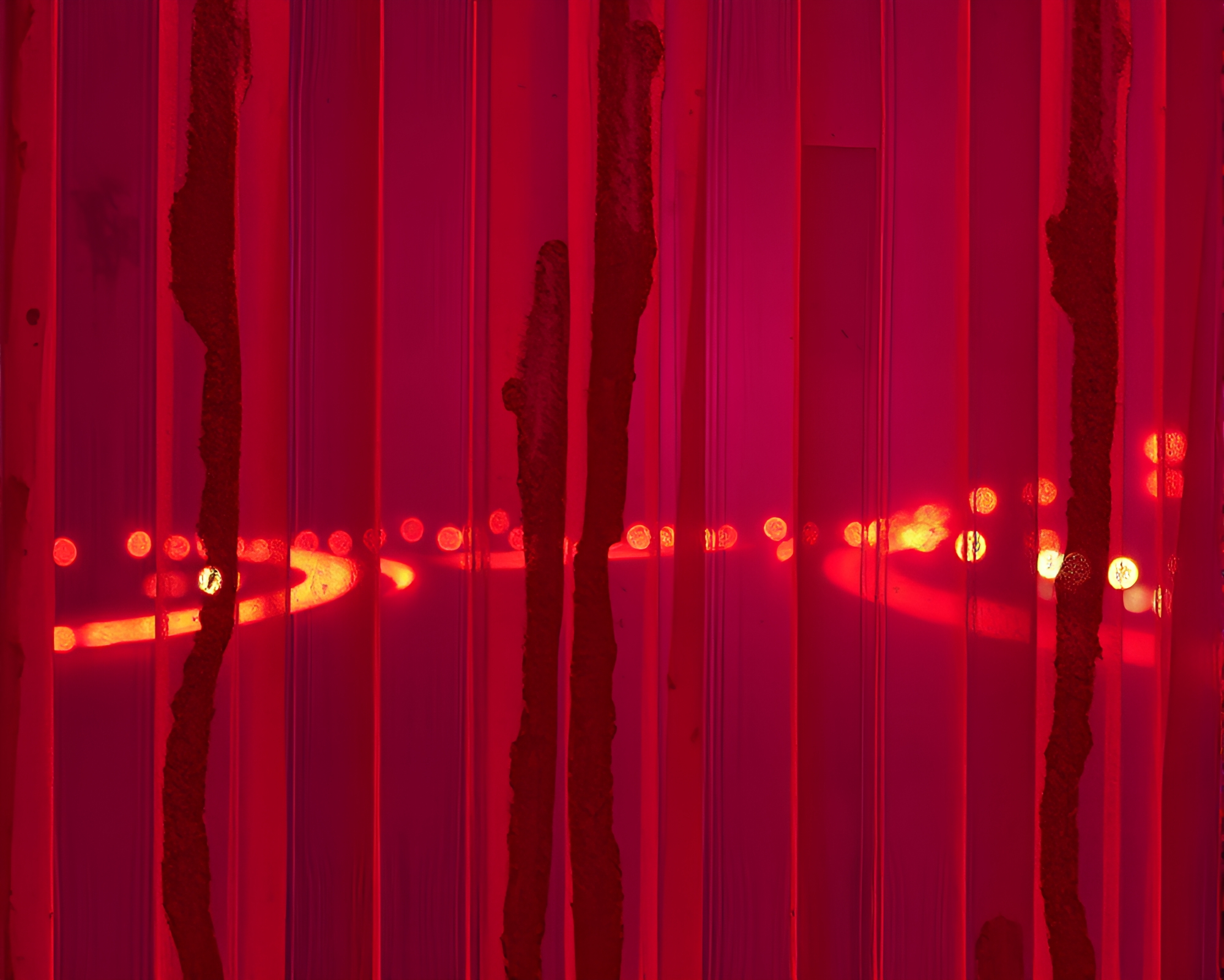 Futuristic Raspberry Bush in Op Art Cityscape – free AI stock image