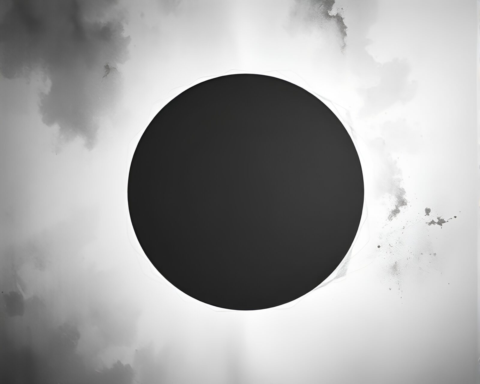 Solar eclipse in elegant ivory white and noir tones