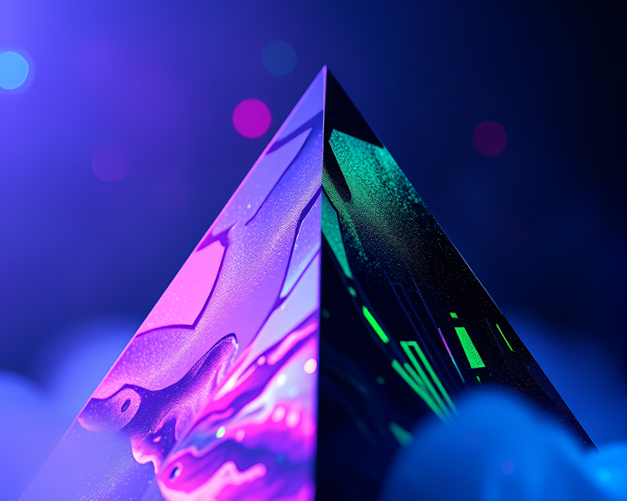 Holographic Monolith in 8-bit Style Close-up – free AI stock image