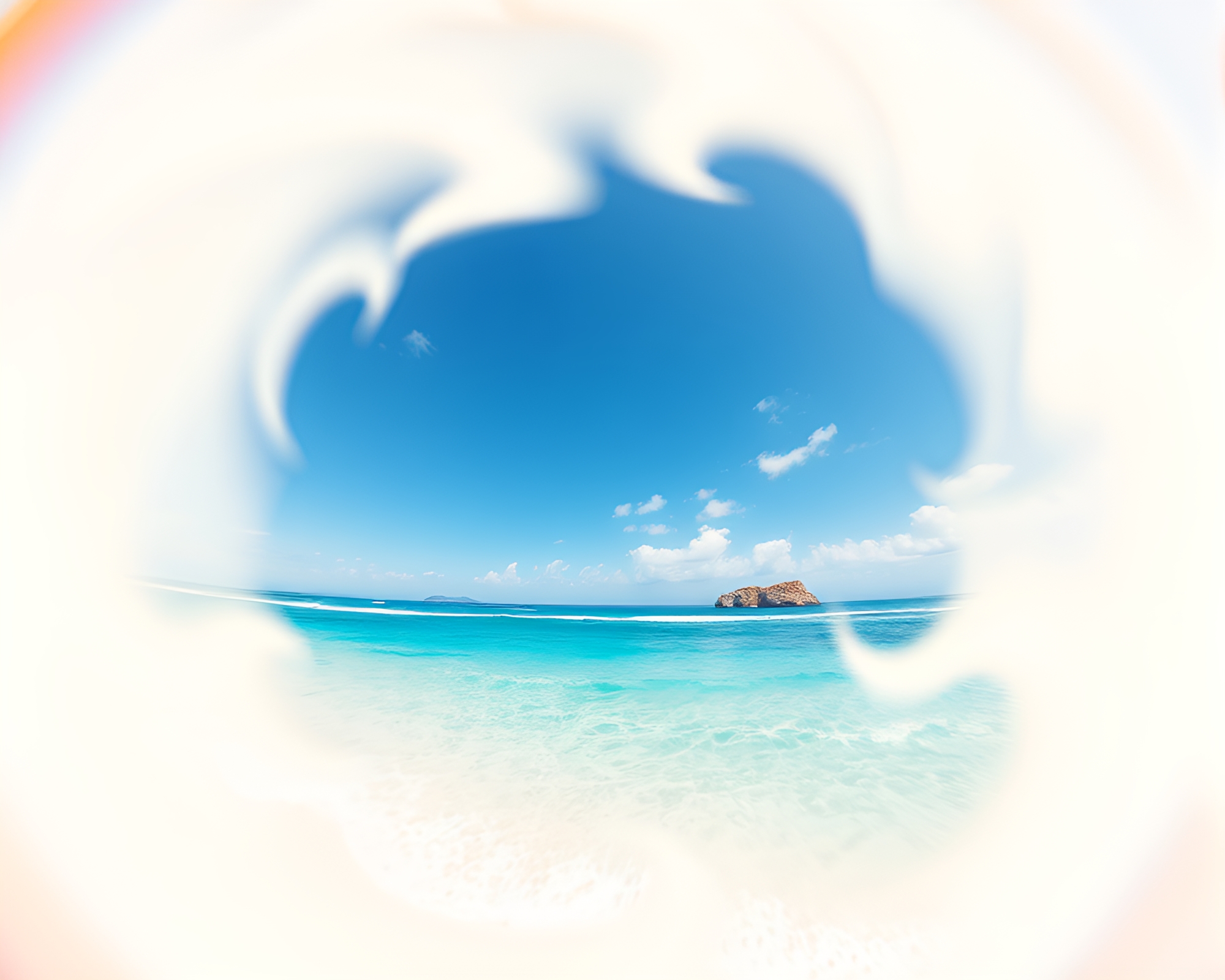Swirling Ivory Beach in 16-Bit Style – free AI stock image