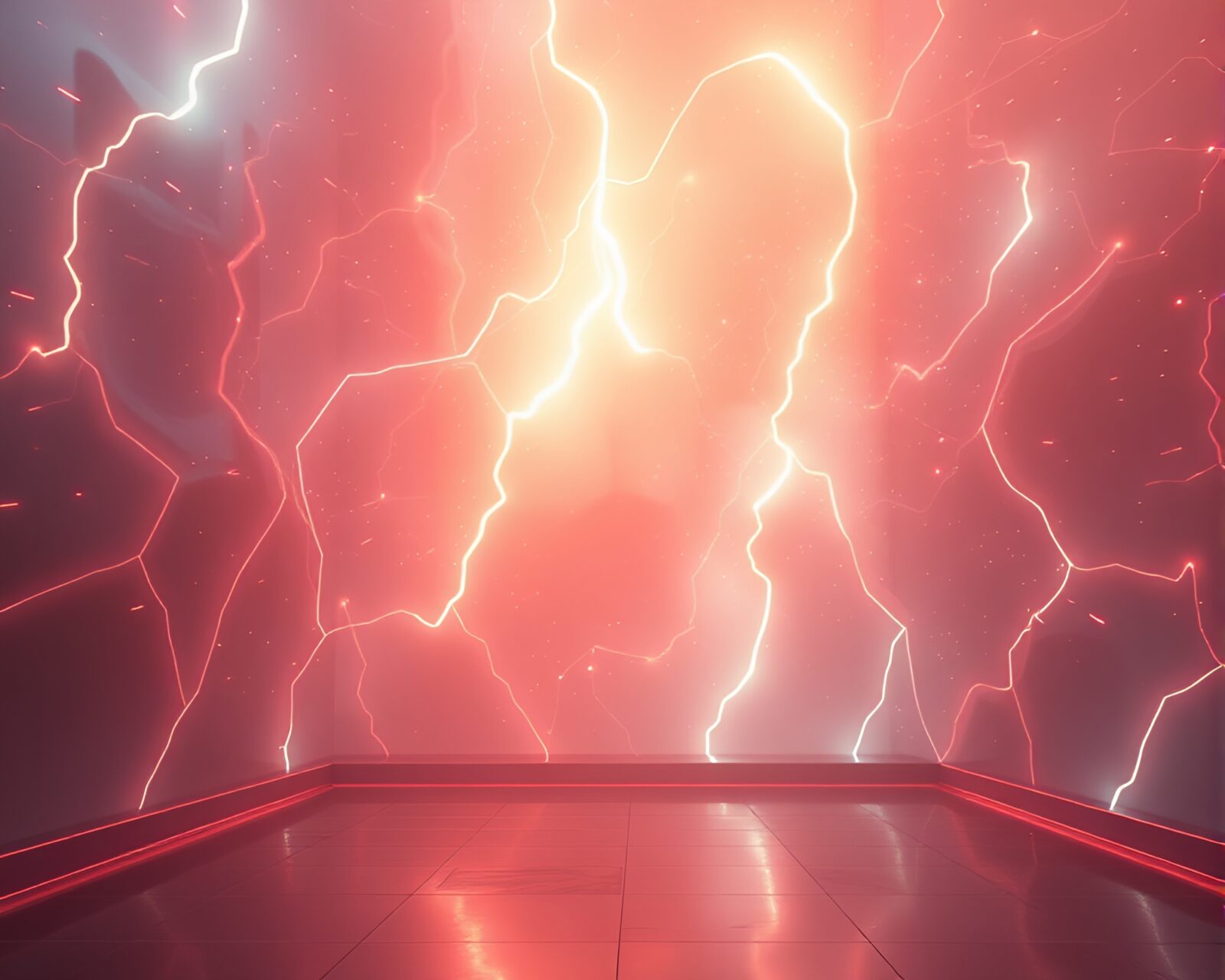 Glowing skeuomorphic scene with parallel universe theme