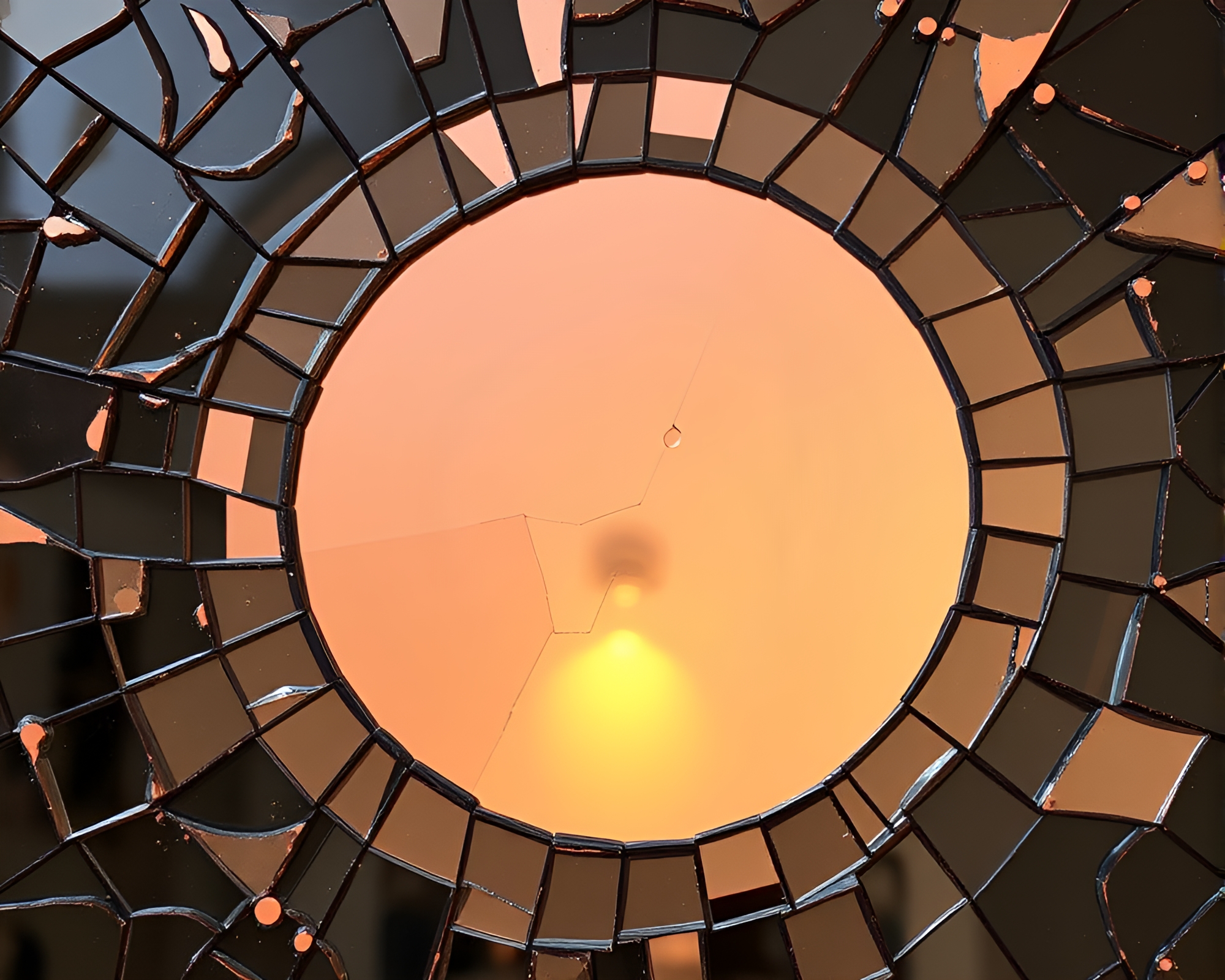 Roses in Broken Glass Magic Circle Art – free AI stock image
