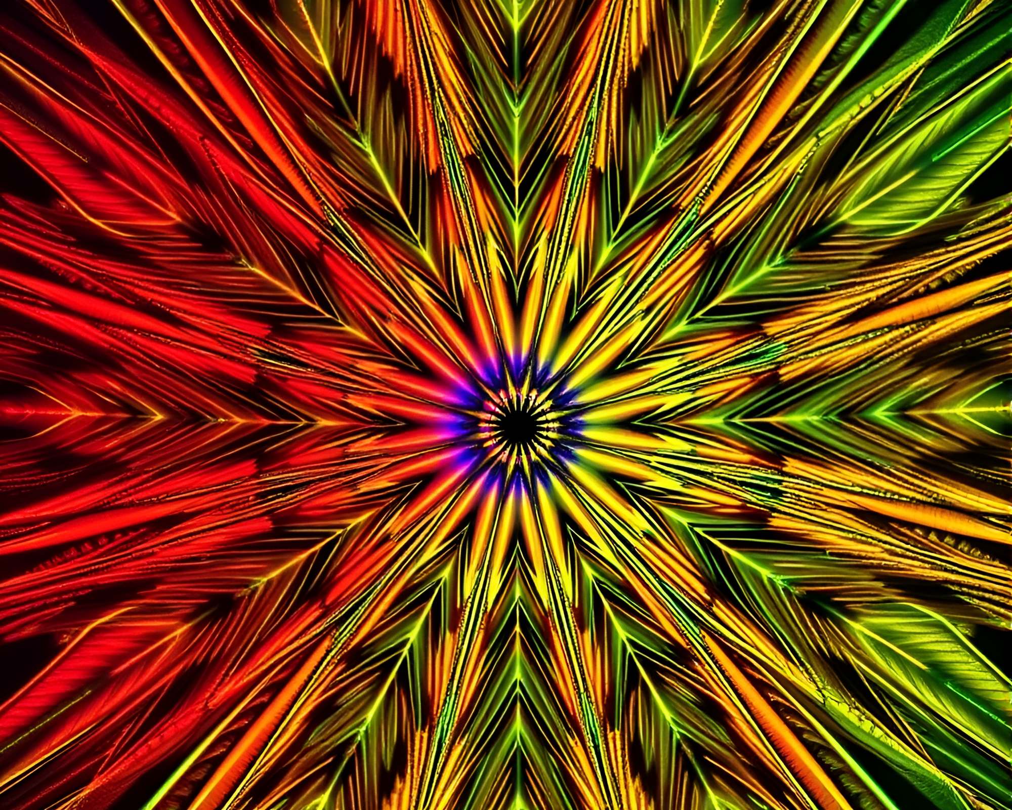 Botanical Valley in Thermal Radiance – free AI stock image