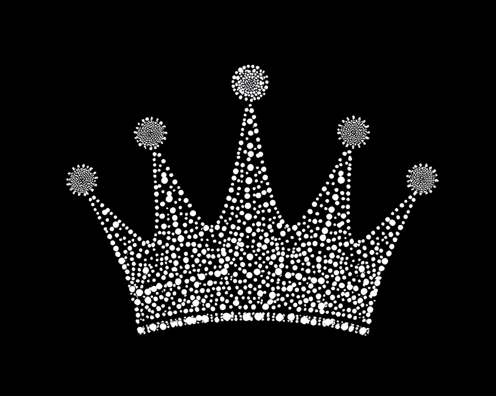 A mesmerizing pointillist crown shimmering with celestial dust motes