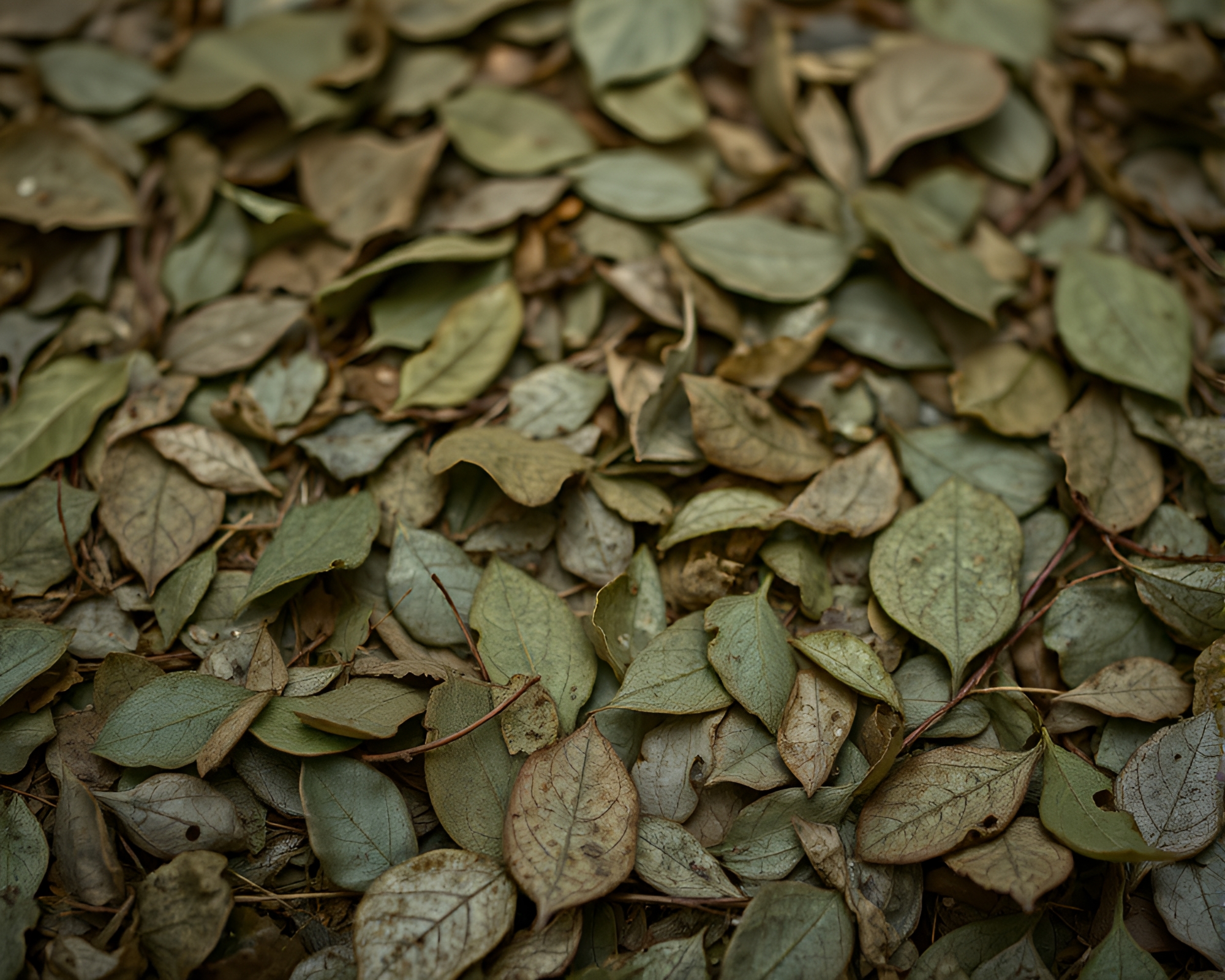 Quantum Fluctuations Among Olive Leaf Litter – free AI stock image