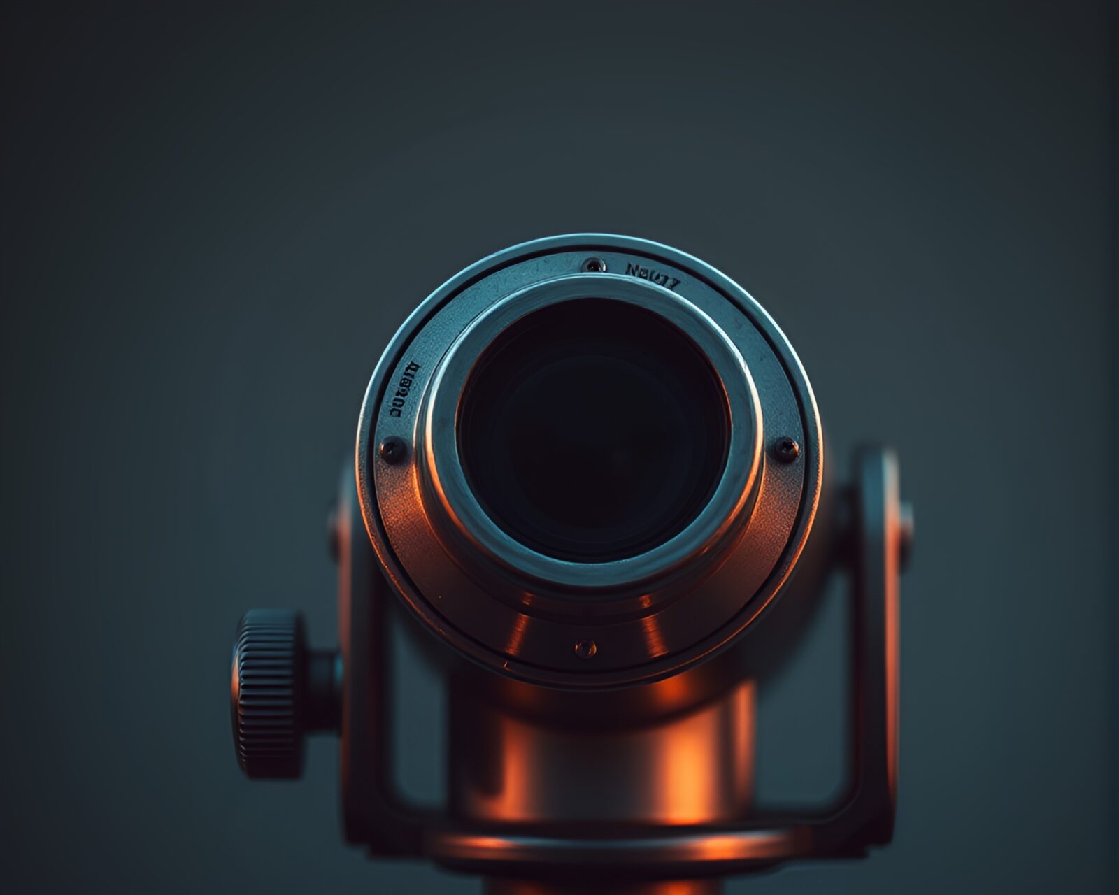 Detailed pixel art of antique telescope in muted lighting