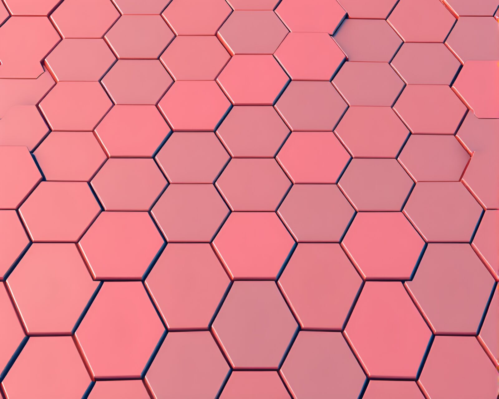Colorful low-poly hexagonal tiling from 3D printer