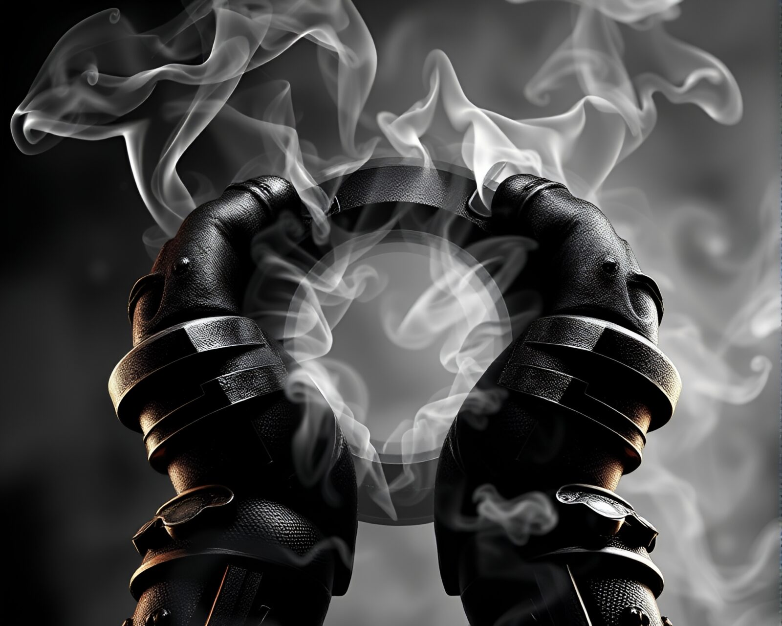Digital vector art of ornate armor in split toning lighting