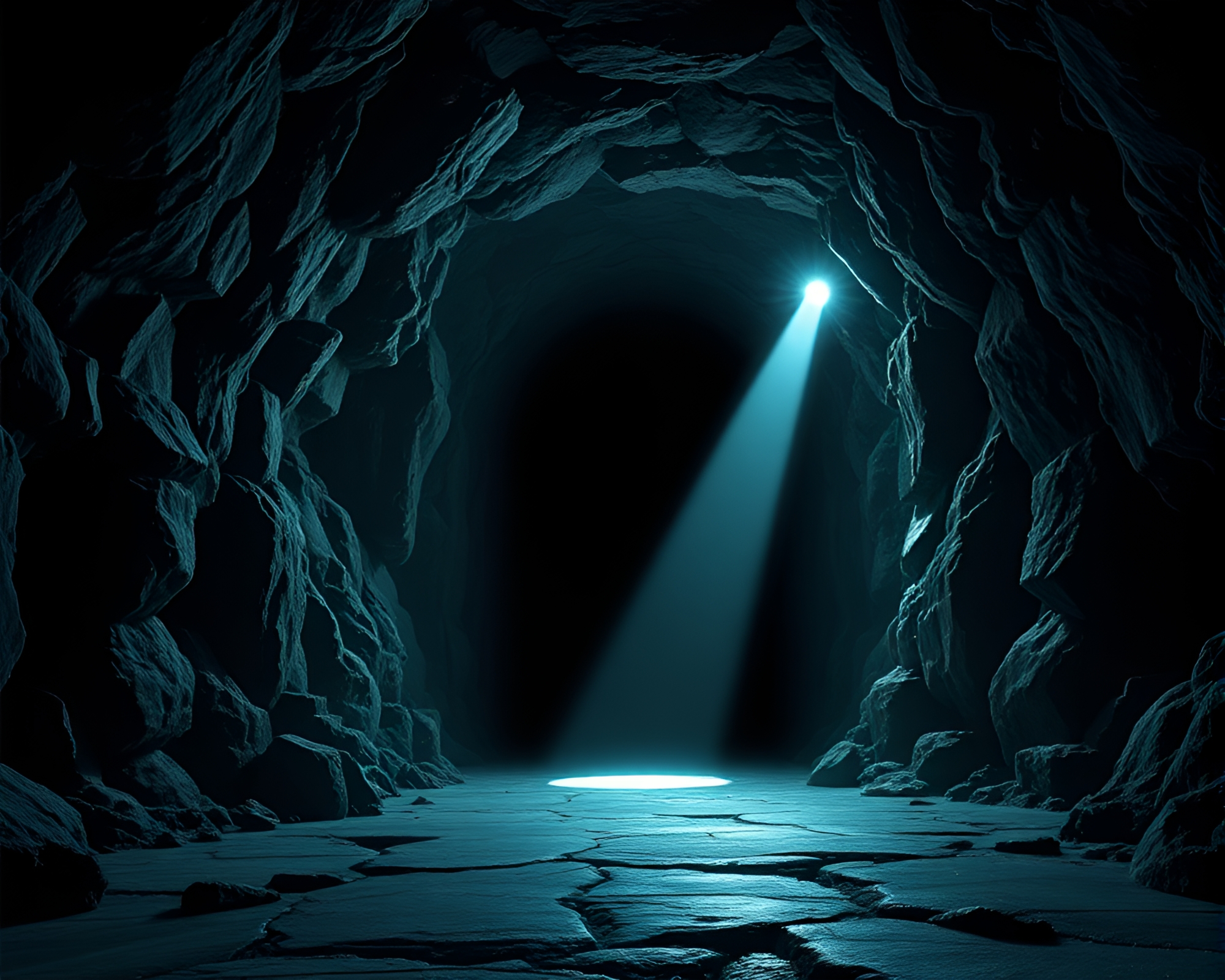 Zero-Point Energy Entrance in Op Art Darkness – free AI stock image