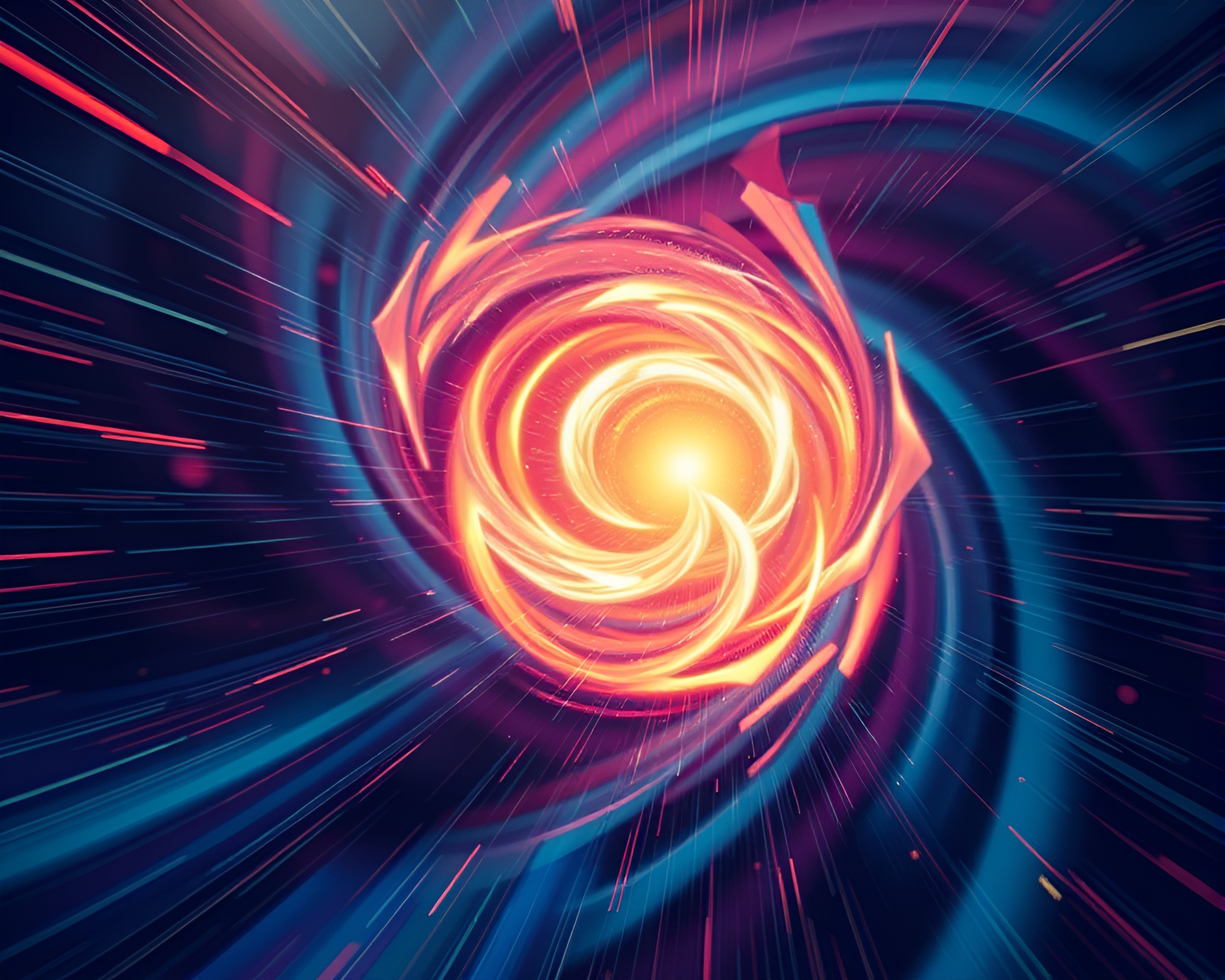Swirling Trumpet Vortex with Cel Shading – free AI stock image