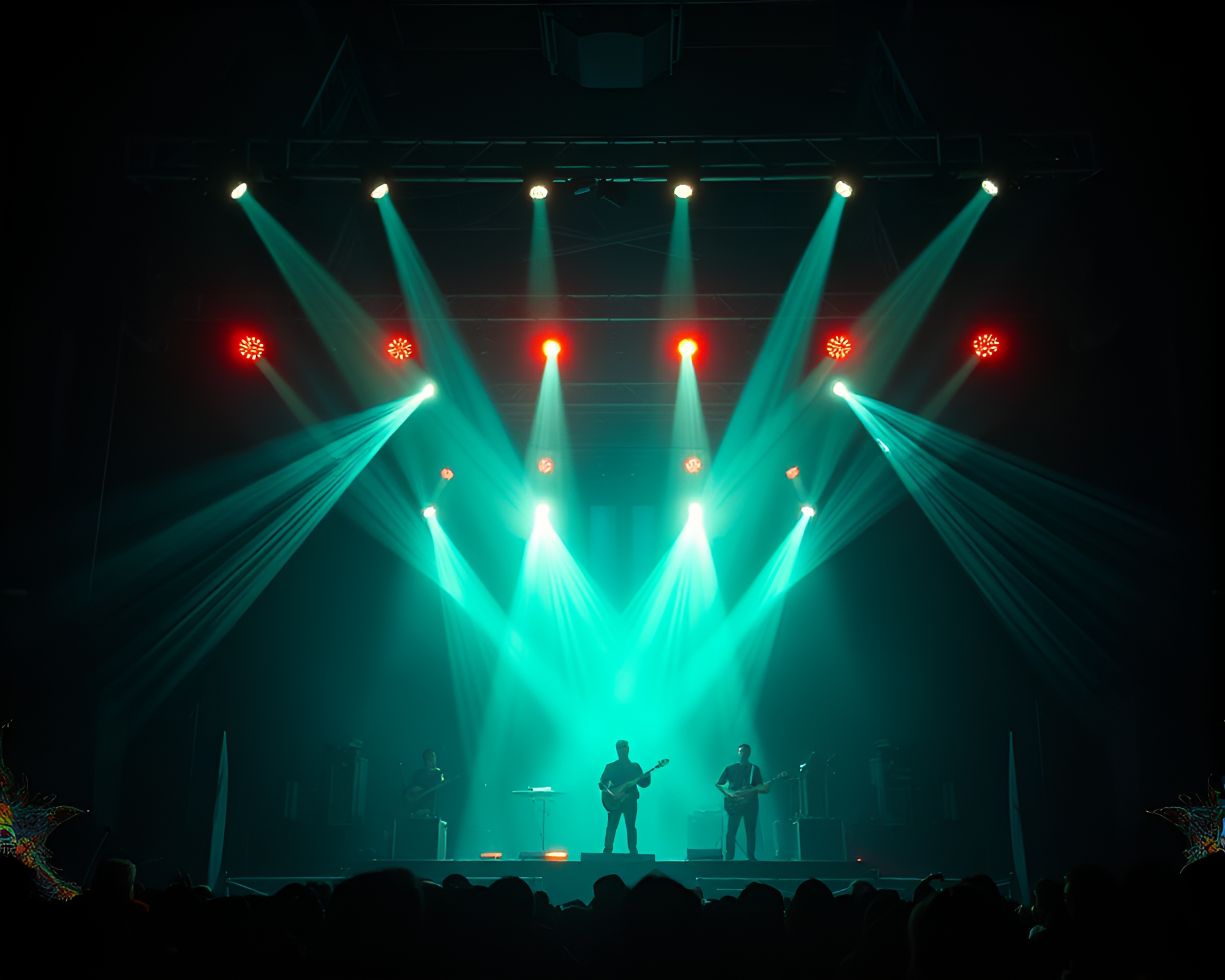 Gothic Horror Concert Stage Backscatter Flare – free AI stock image