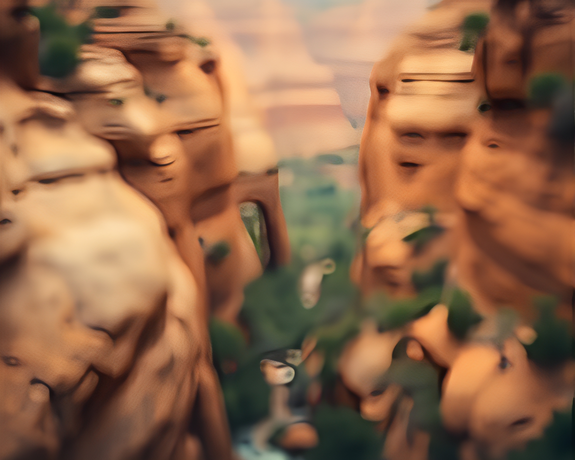 Scorpion Silhouette in Canyon Bokeh – free AI stock image