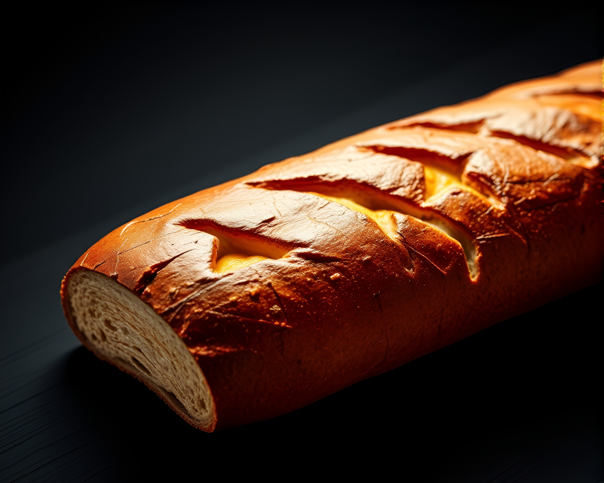 Surreal Baguette Encounter in Dutch Angle Photocollage – free AI stock image
