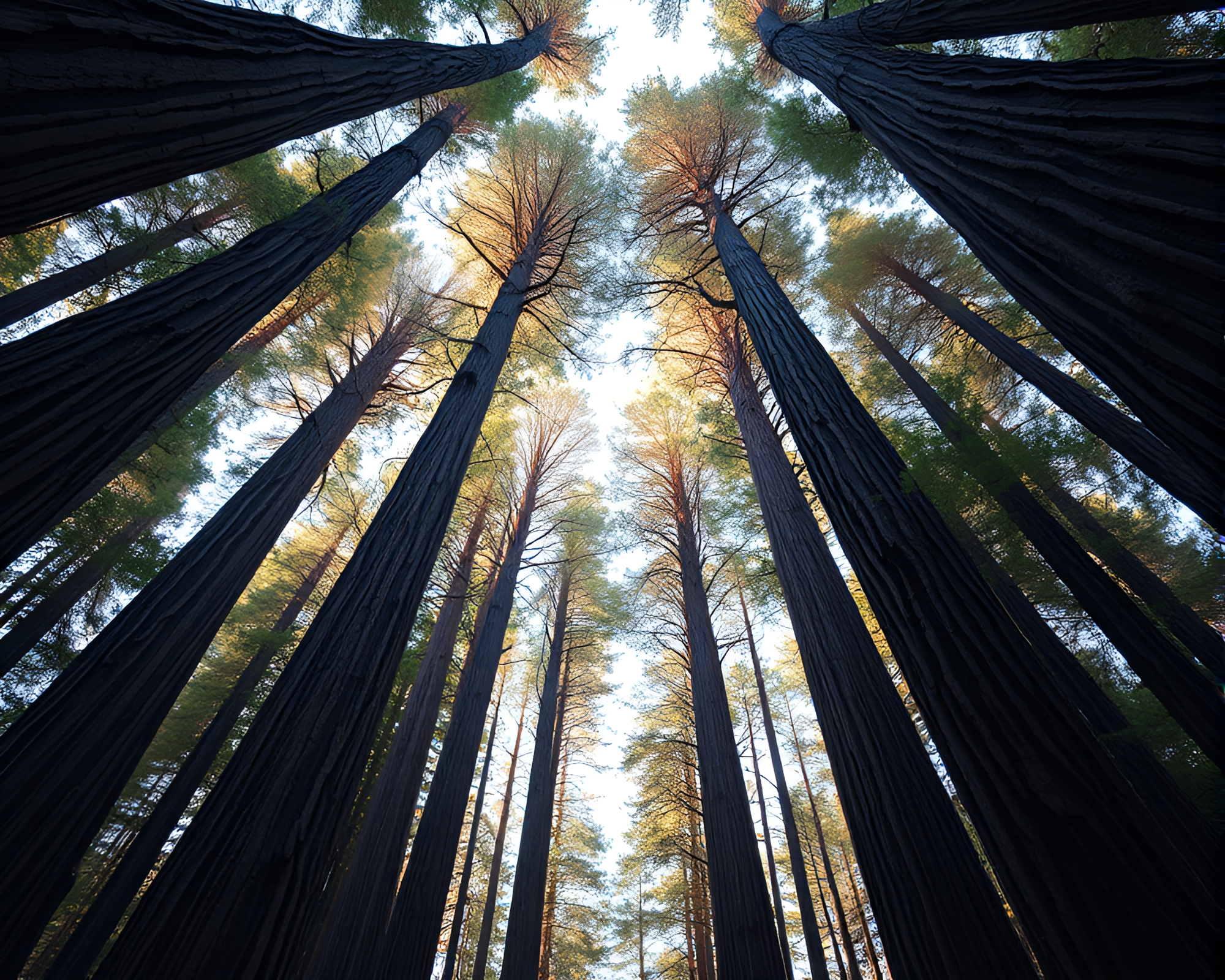 Enchanted Redwood in Analogous Fantasy Illumination – free AI stock image