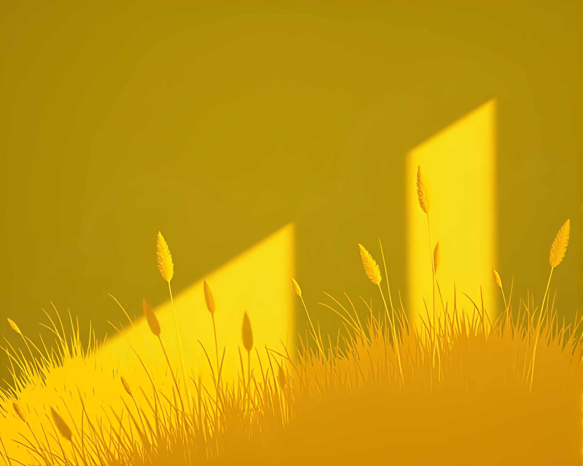 Savannah Silhouette: Mustard Yellow Action Painting – free AI stock image