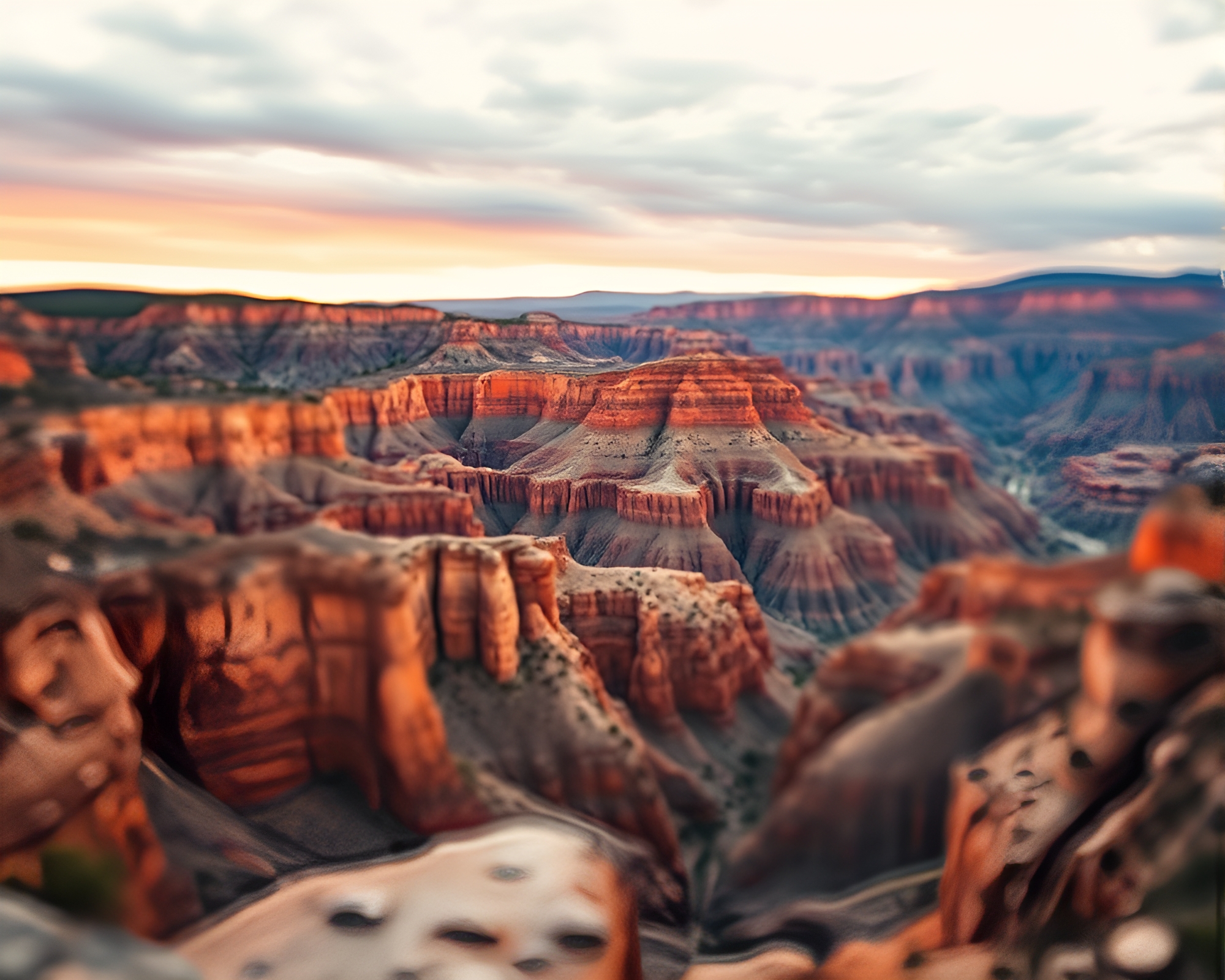 Volcanic Collage: Canyon Cutouts – free AI stock image