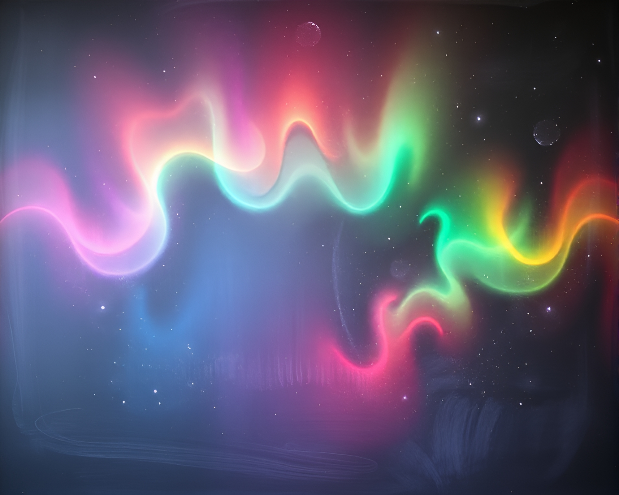 Aurora Augmented Reality Chalkboard Bird’s Eye View – free AI stock image