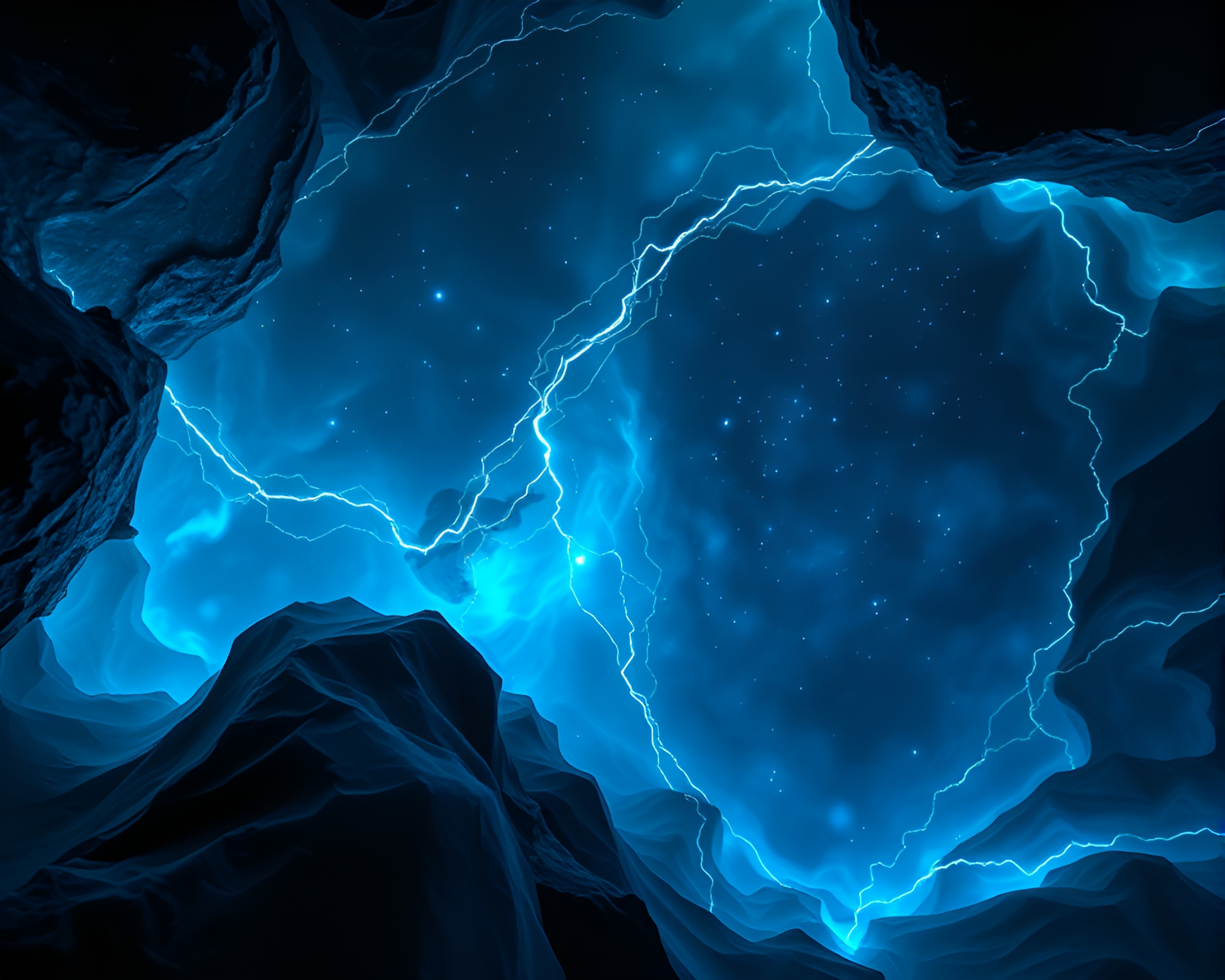 Ethereal Dreamscape with Bioluminescent Glow – free AI stock image