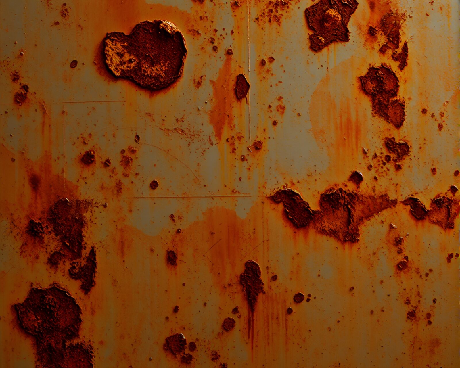 Rust-colored streaks dancing in desert mirage under sparkle light