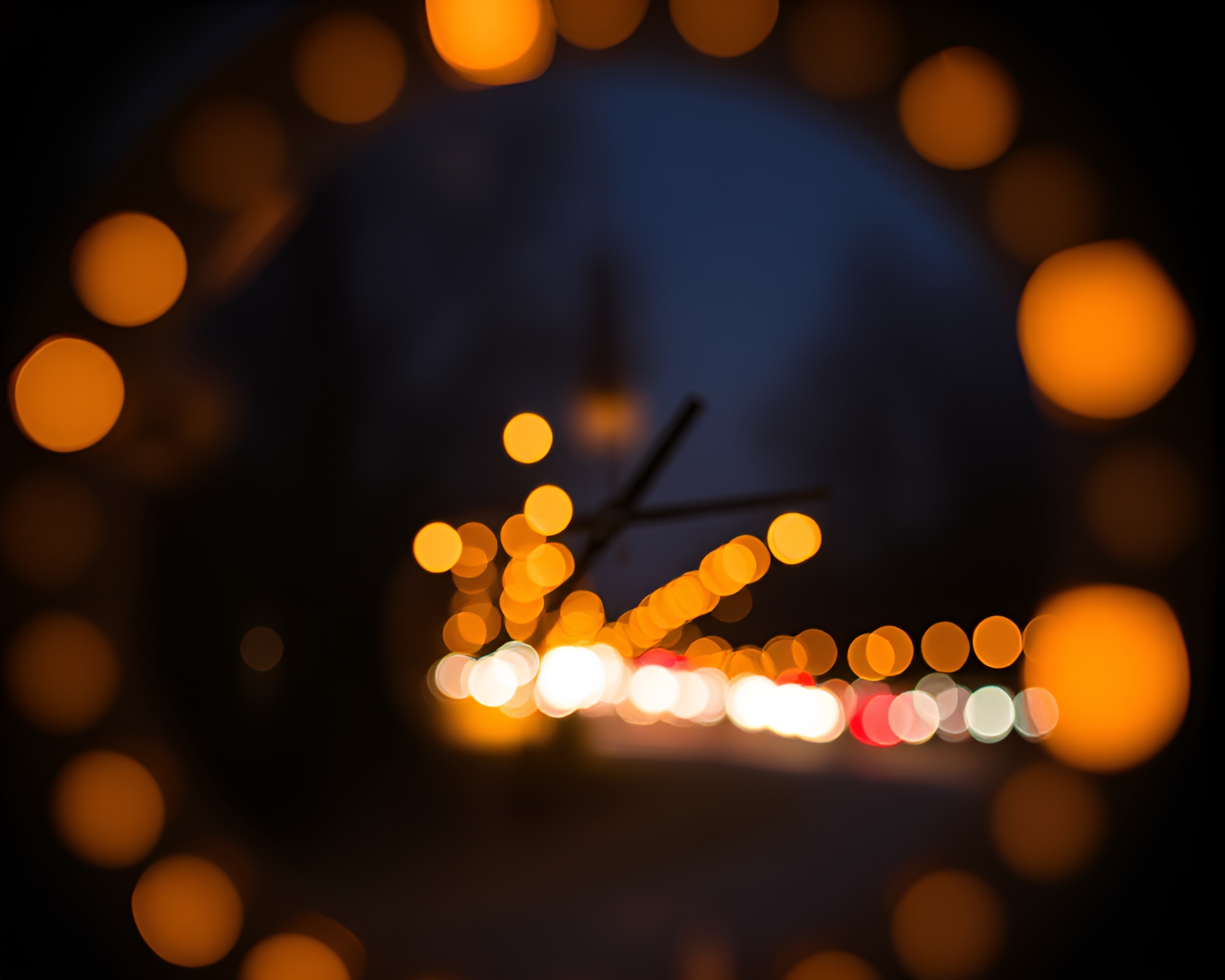 Chrono Clock amidst Bokeh Lights Etching Landscape – free AI stock image