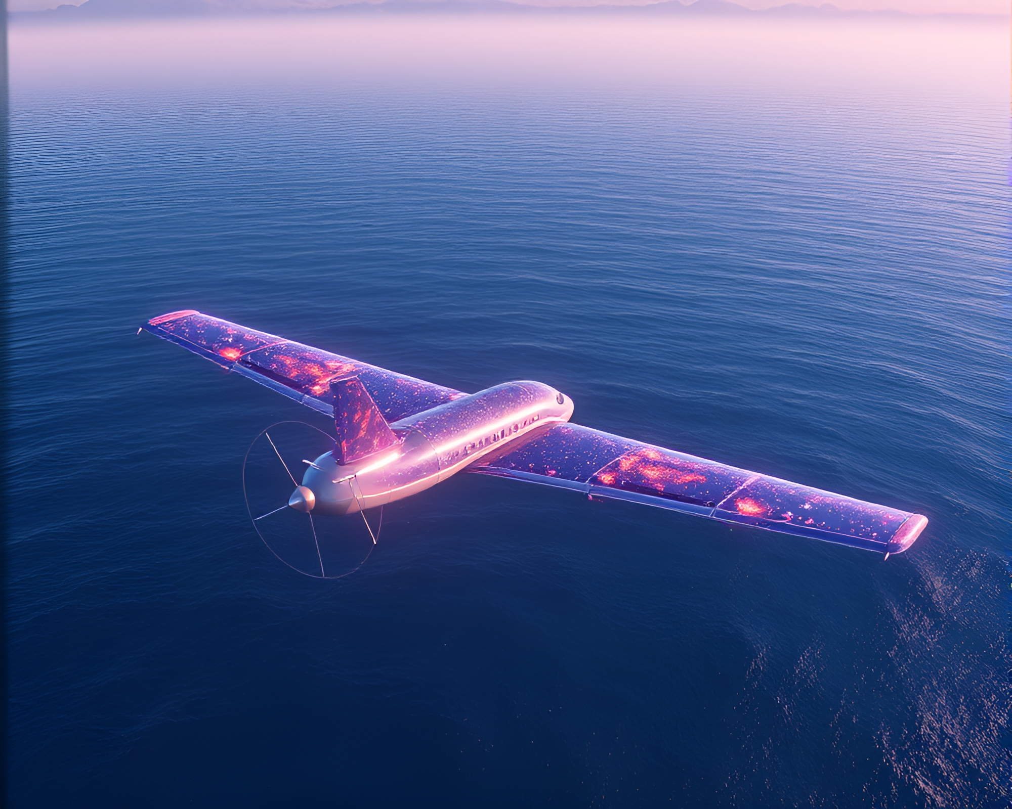 Galactic Sea Plane in High-Poly 3D Render – free AI stock image