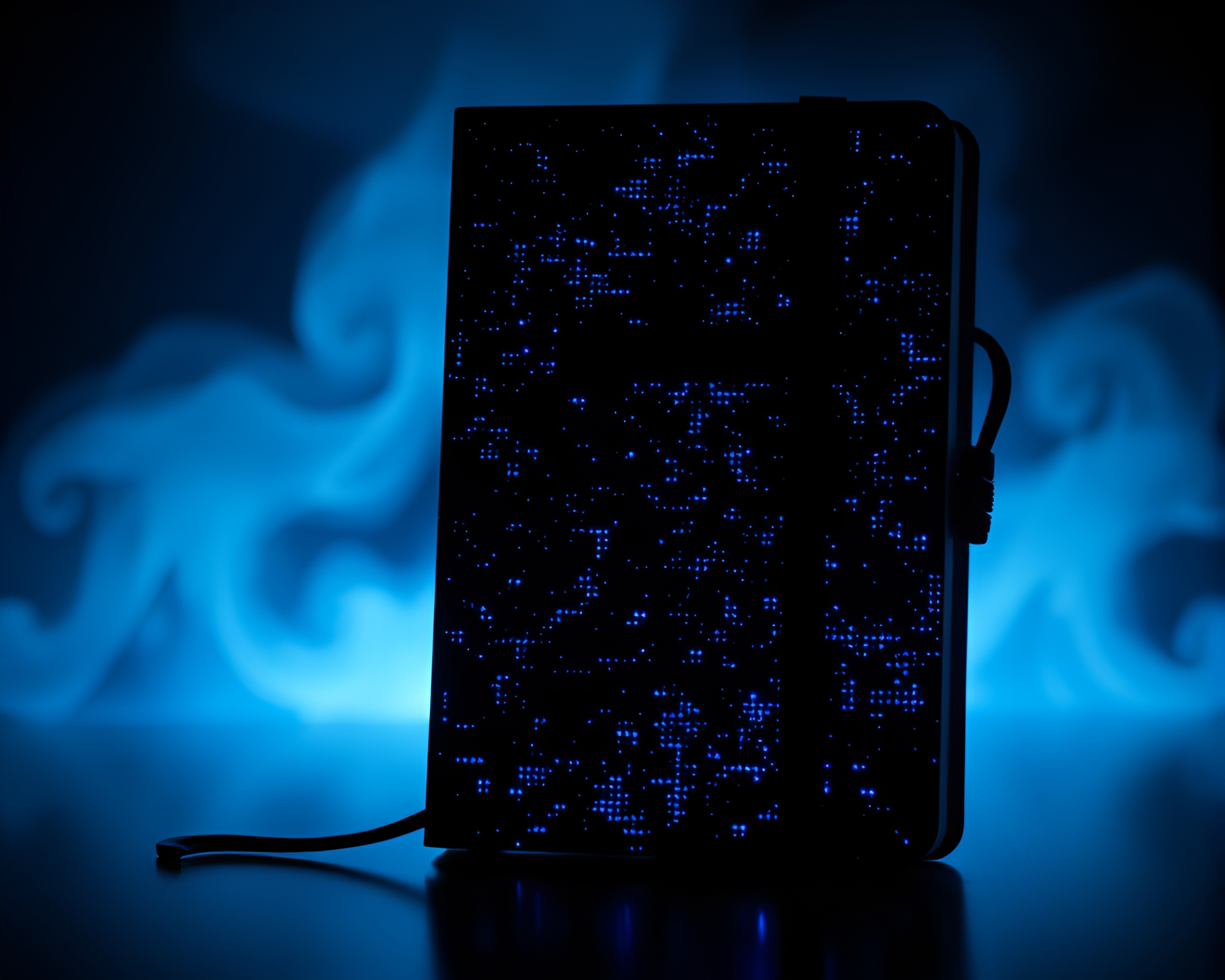 Digital Dream Journal: Steel-Blue Silhouette Wonderland – free AI stock image