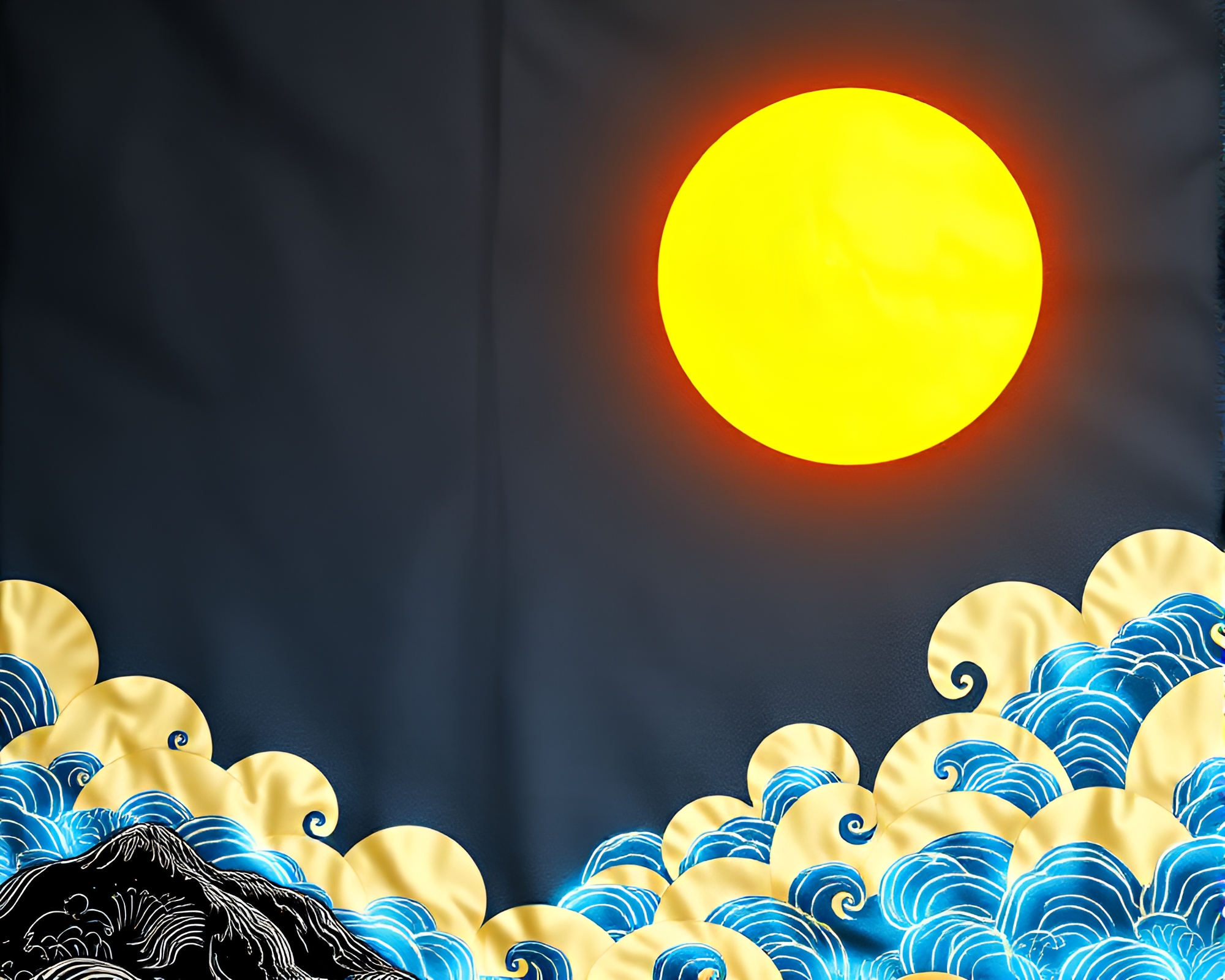 Phosphorescent Silk Kimono Bathed in Sun Glare – free AI stock image