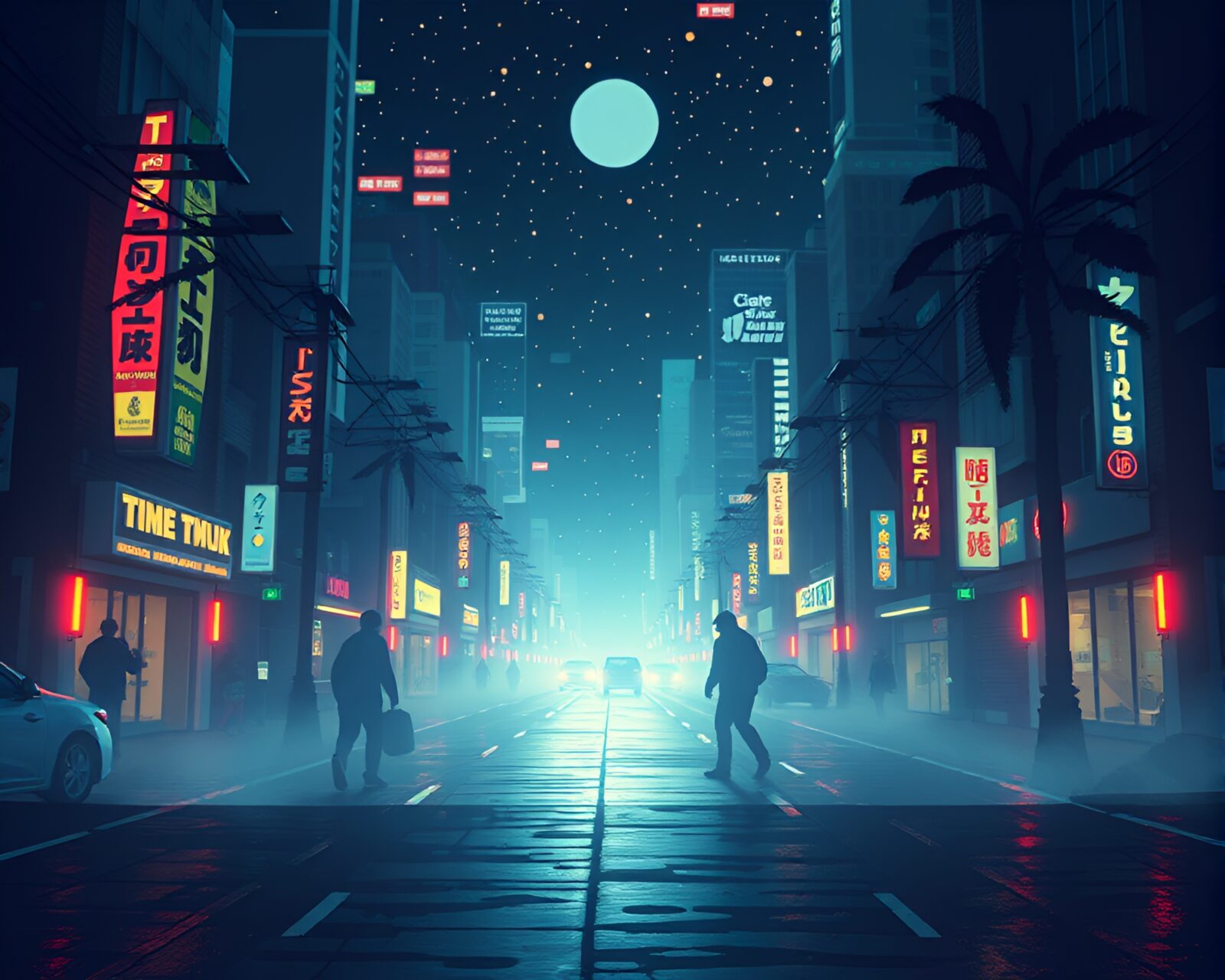 Pixelated light illuminates a center composition graphic novel scene.
