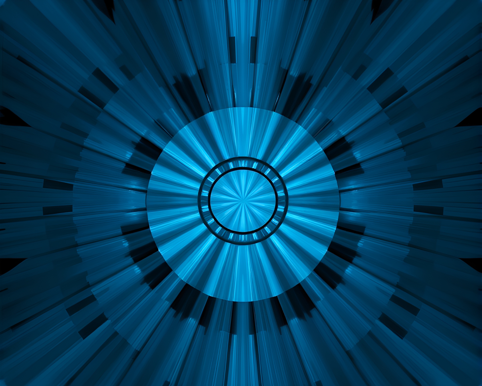 Radial Symmetry: Steel-Blue Piano in Real-Time Ray Tracing – free AI stock image