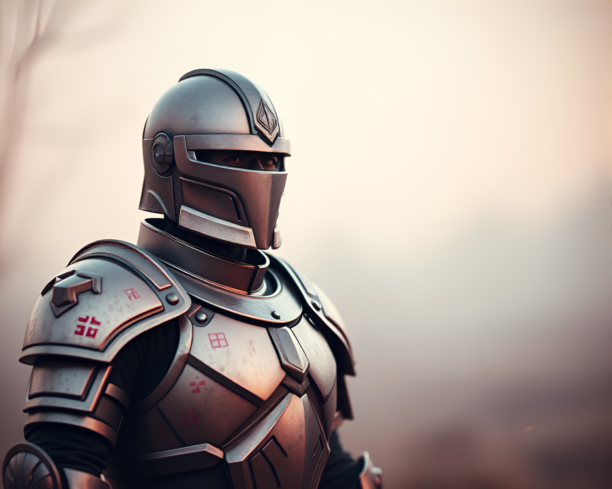 Blush Pink Armor Bokeh Pixelated Dream – free AI stock image