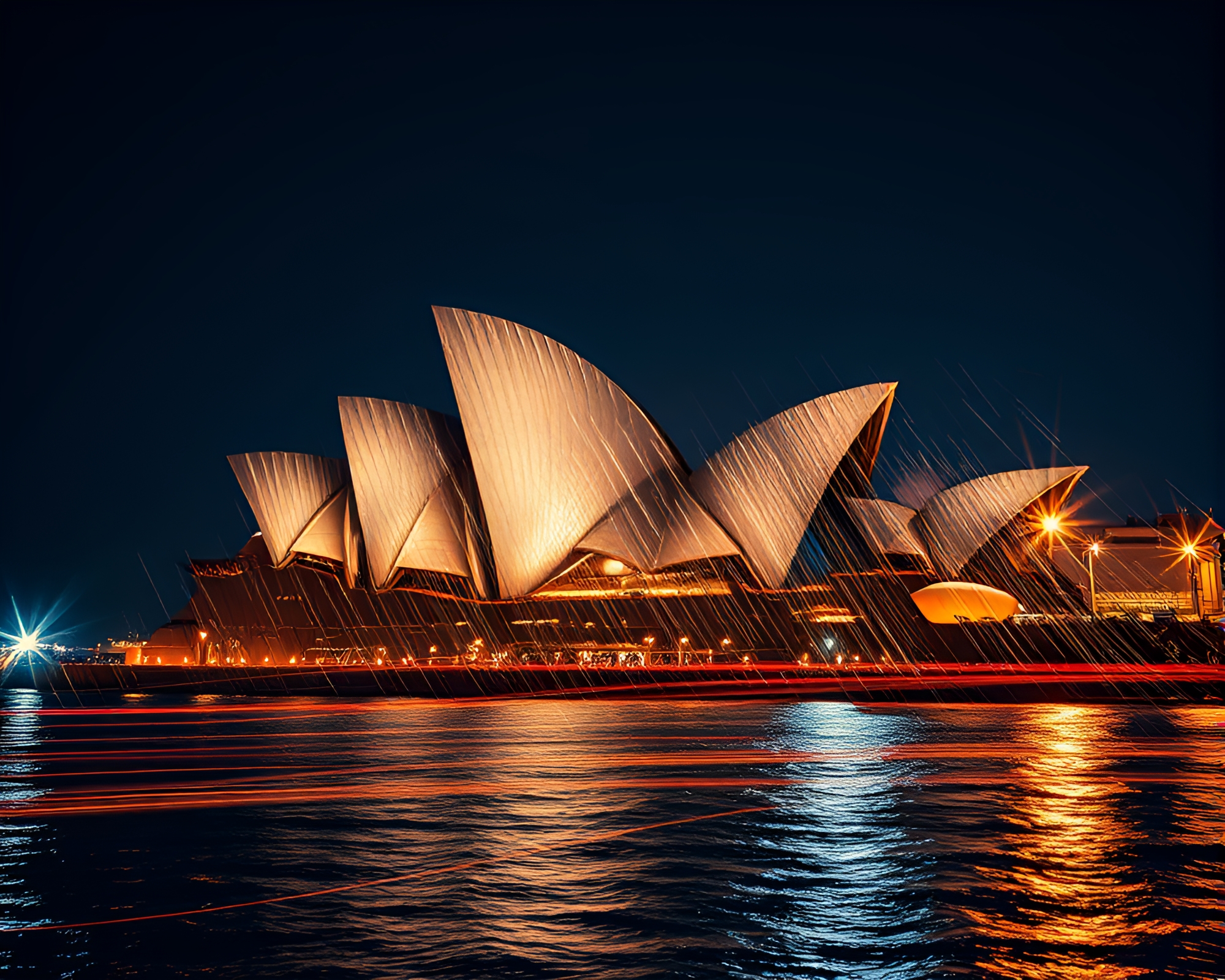 Leviathan Steampunk Double-Exposure Opera House Scene – free AI stock image