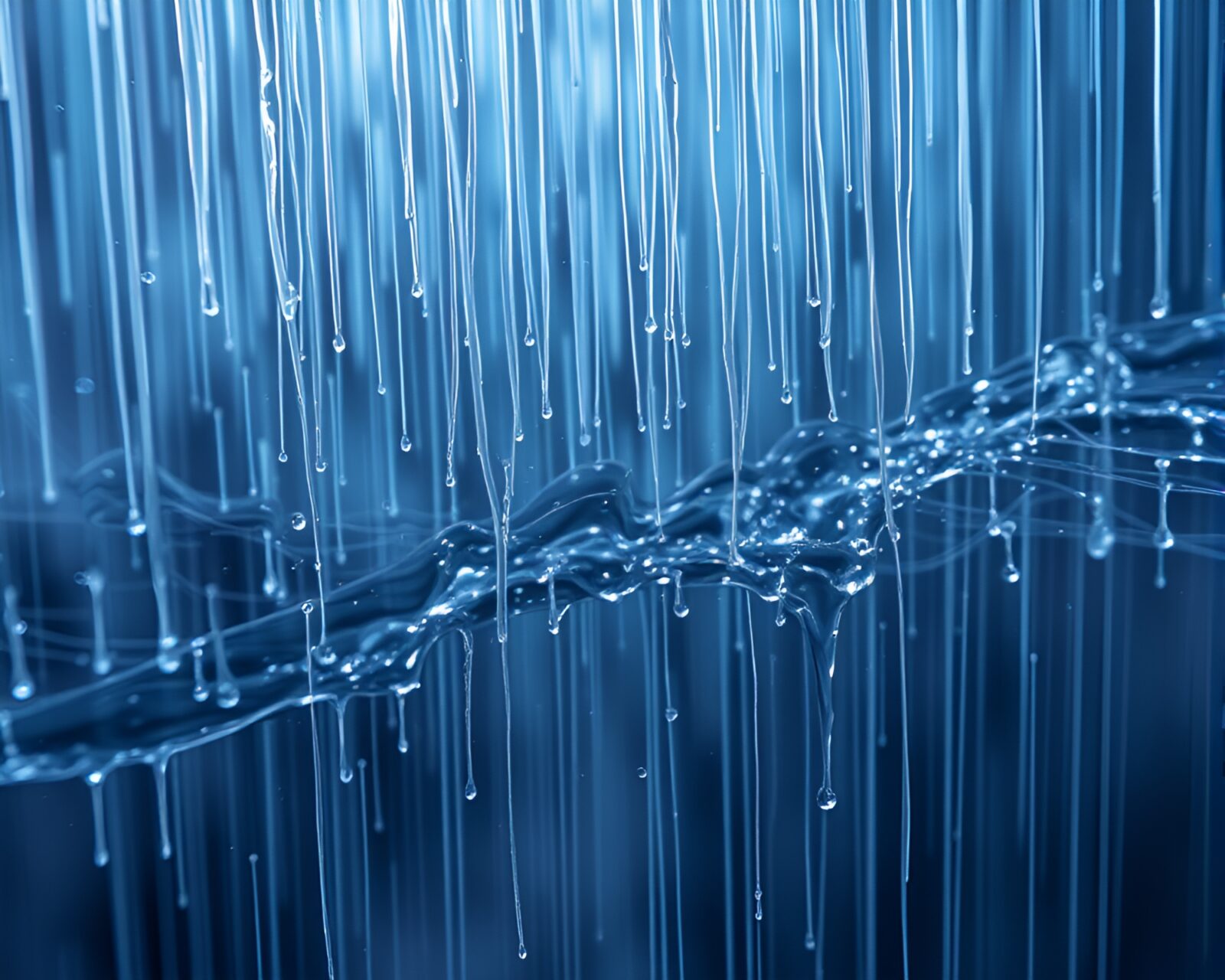Vibrant spray paint drips swirling in crystal clarity