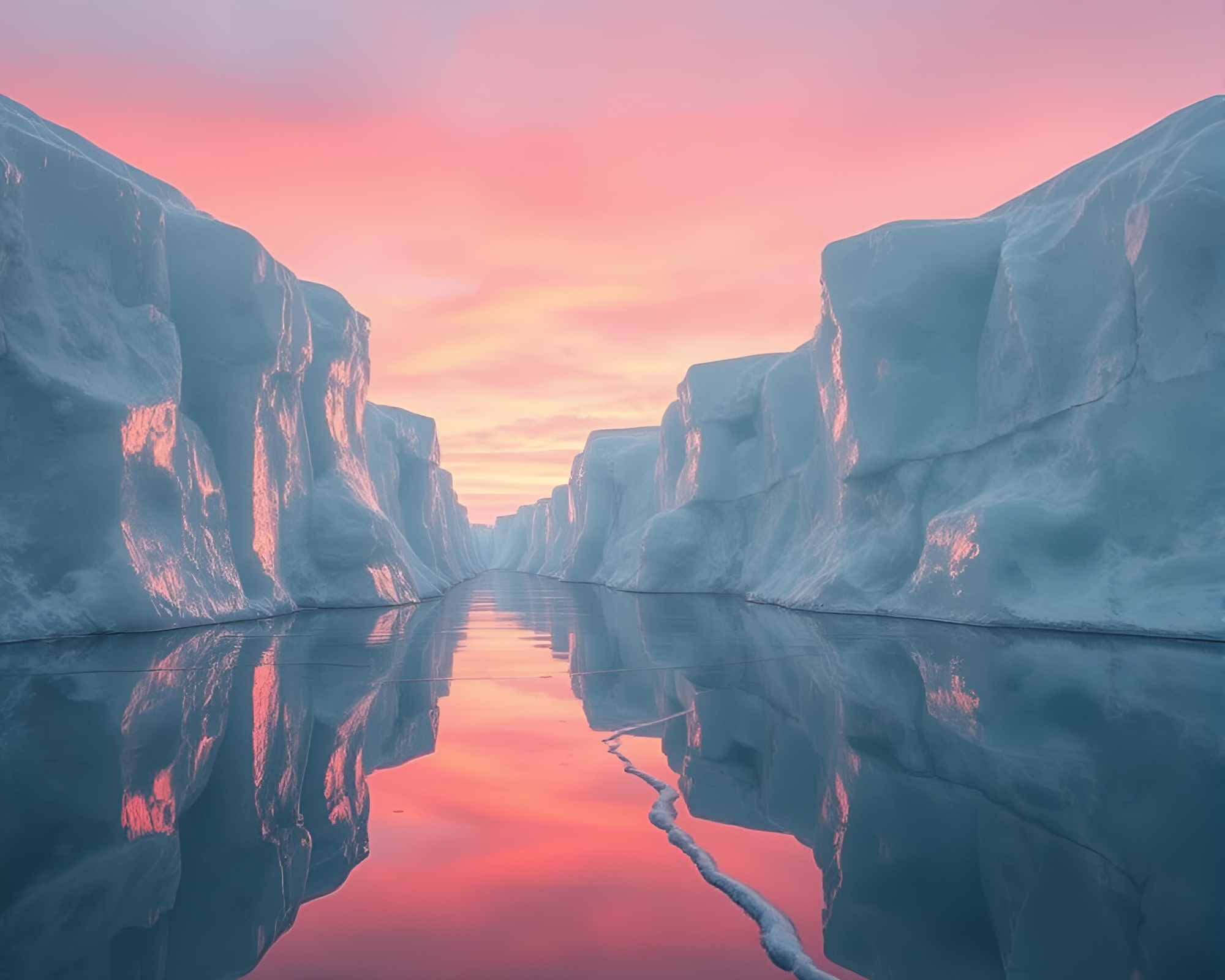 Stereograph Ice Reflection Crack Retro Wave Grid – free AI stock image
