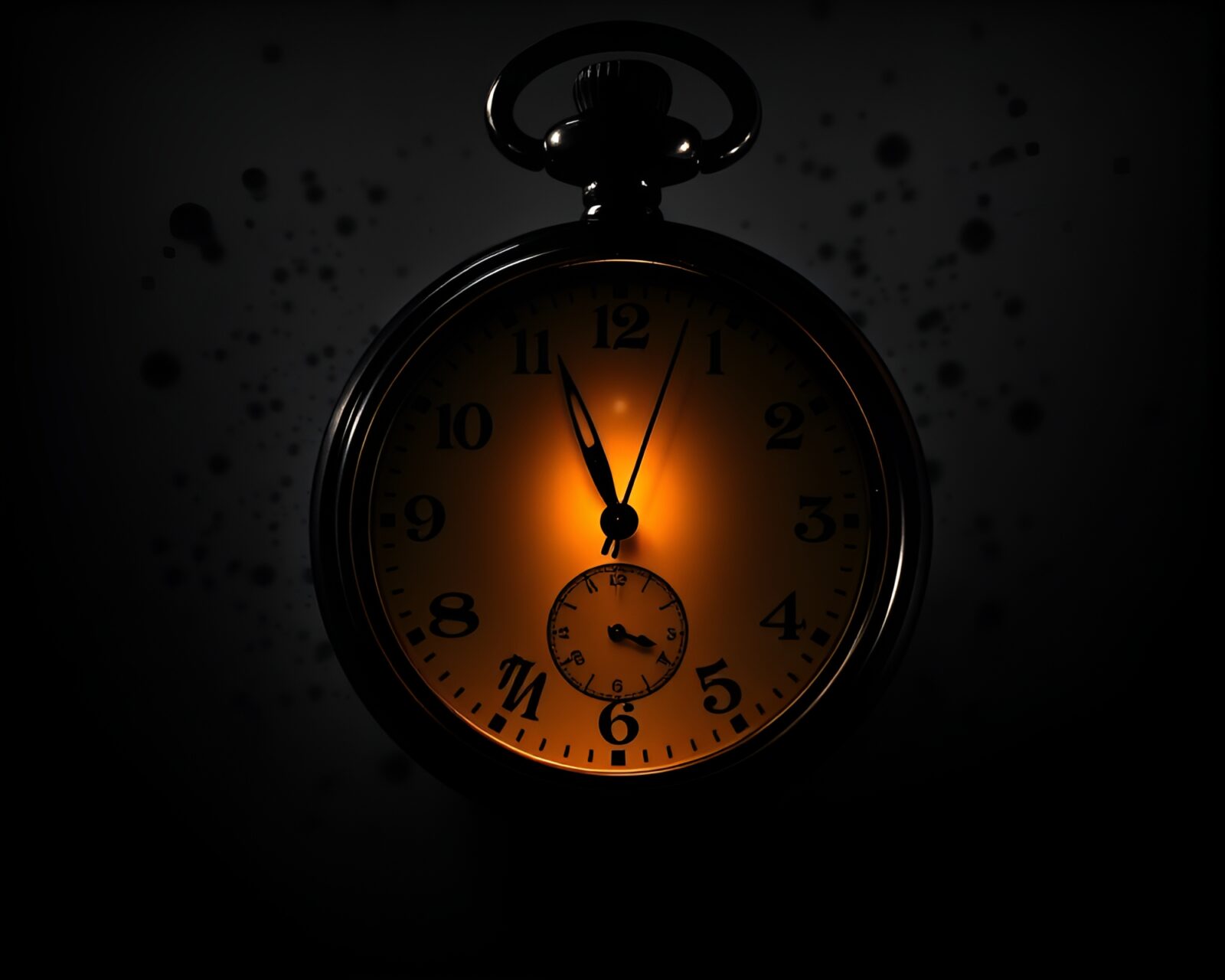 Gorgeous low-key lit pocket watch with splatter art design