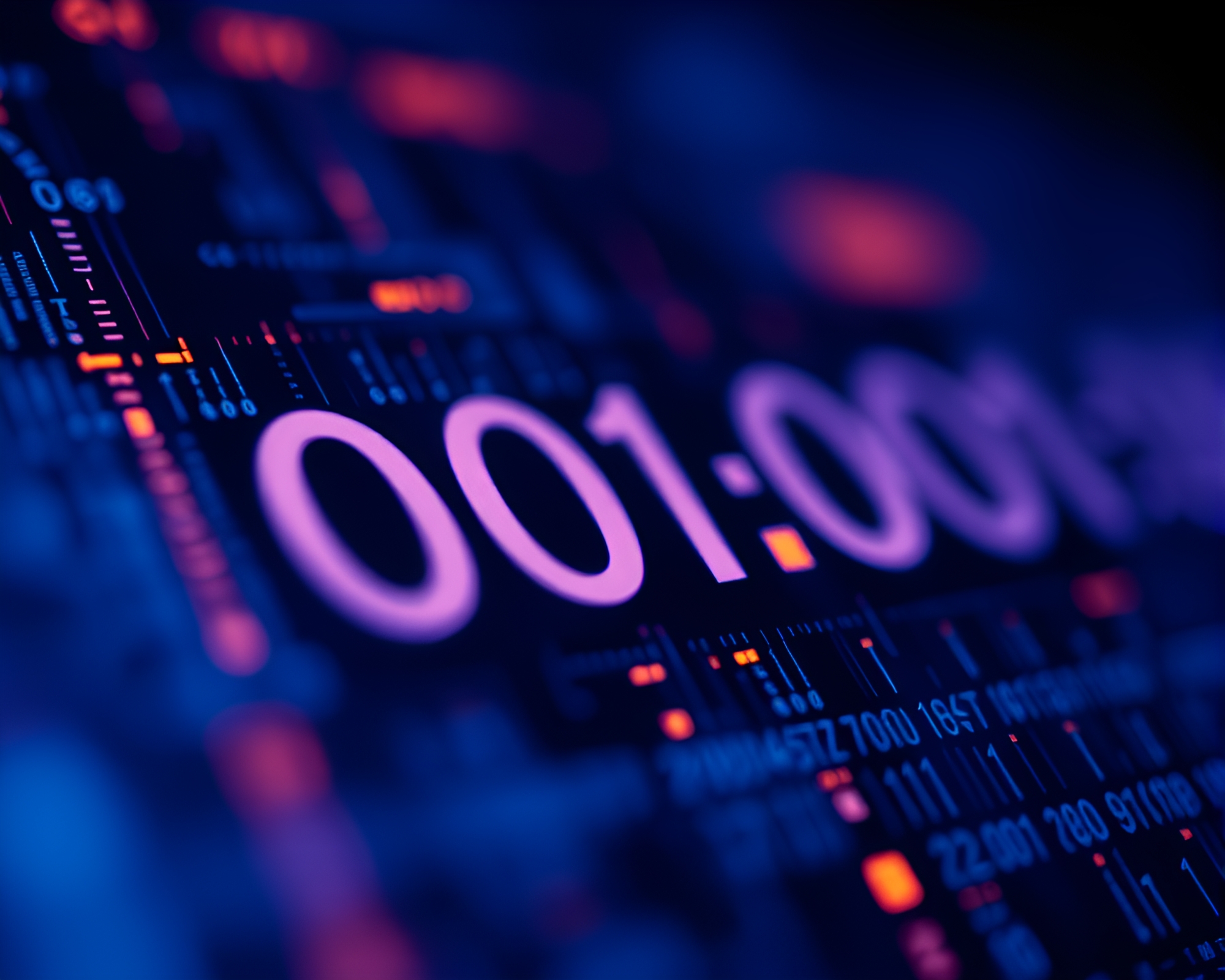 Sapphire Morse Code Op Art Macro Composition – free AI stock image