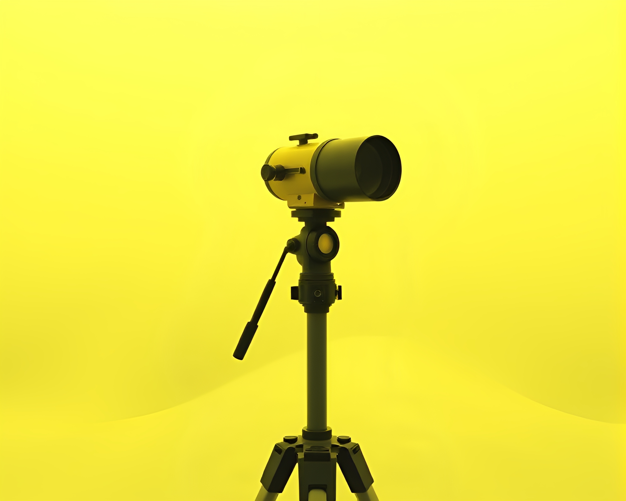 Foggy Telescope Observatory Revealing Lemon Data Fields – free AI stock image