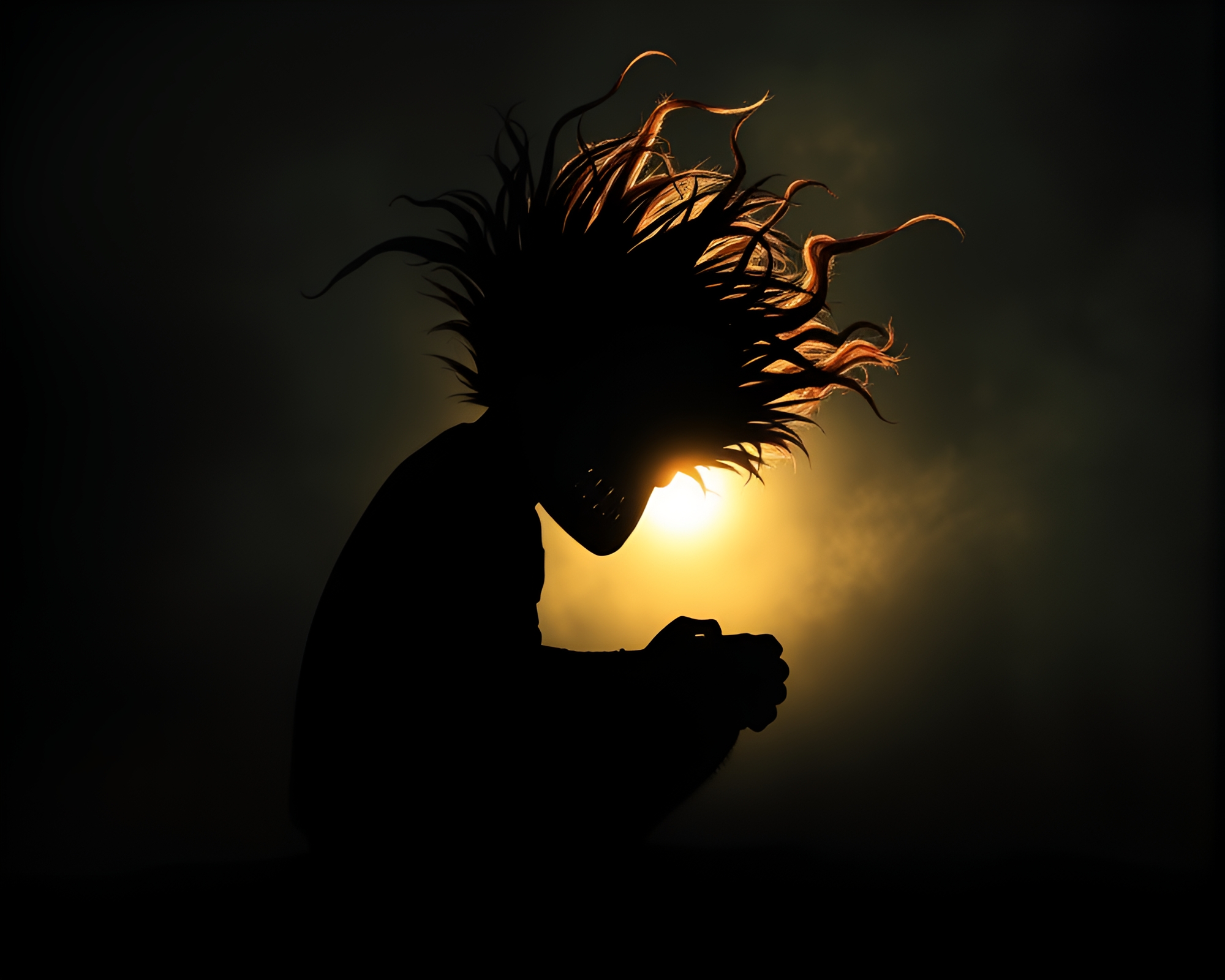 Troll in Medical Silhouette: Underexposed Illustration – free AI stock image